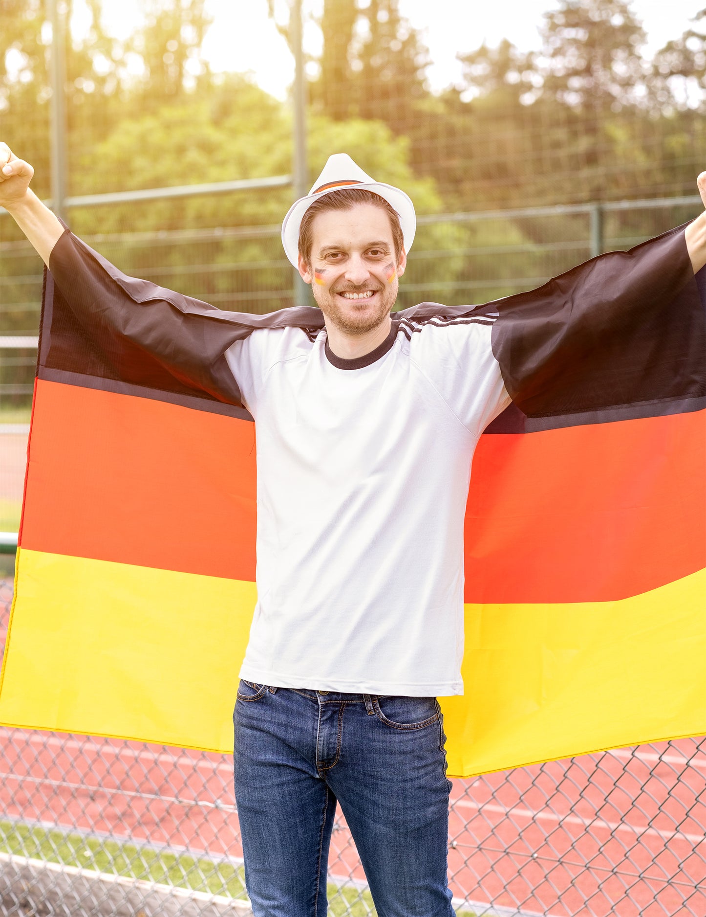 Plášť fanouška s německou vlajkou 110 x 150 cm