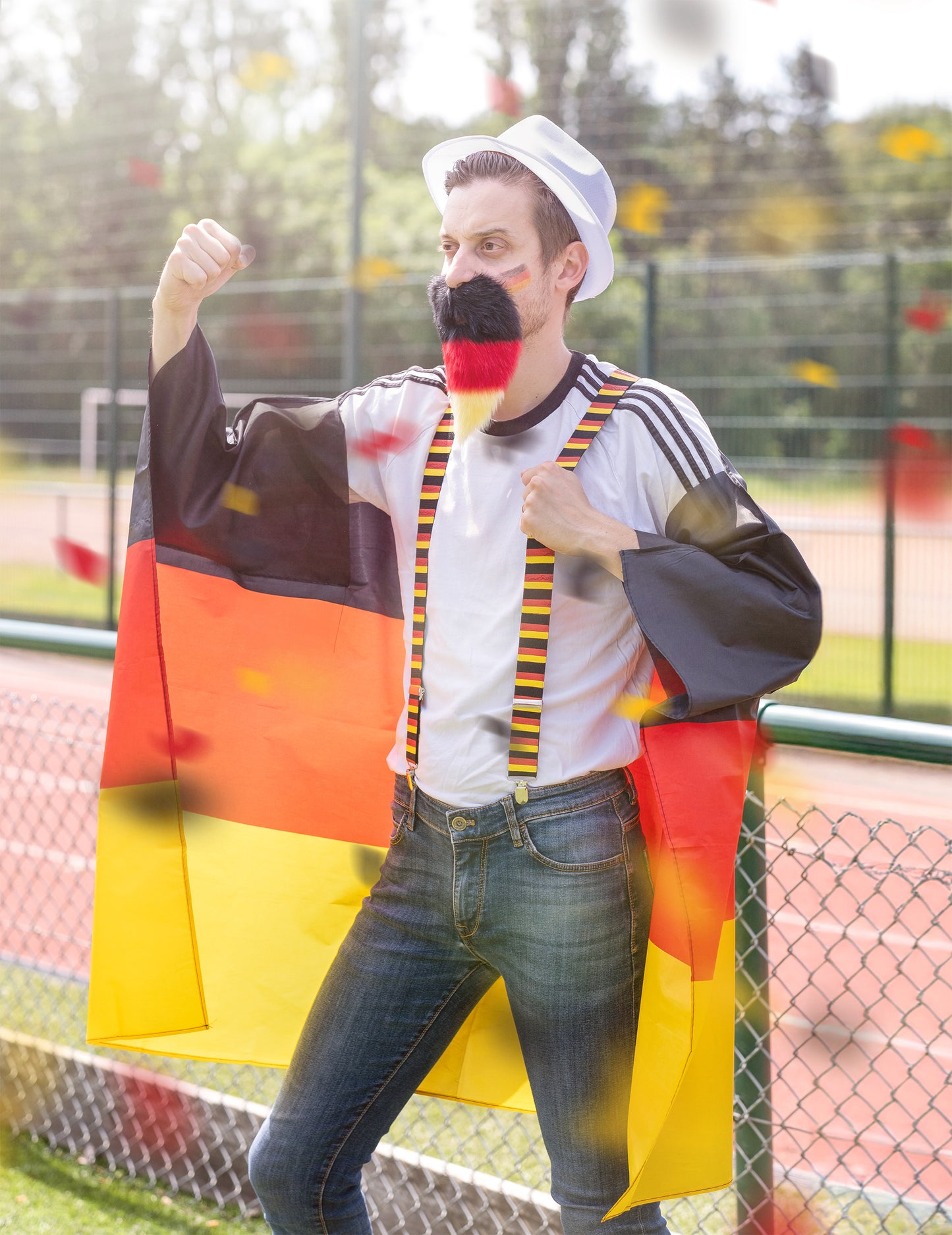 Plášť fanouška s německou vlajkou 110 x 150 cm