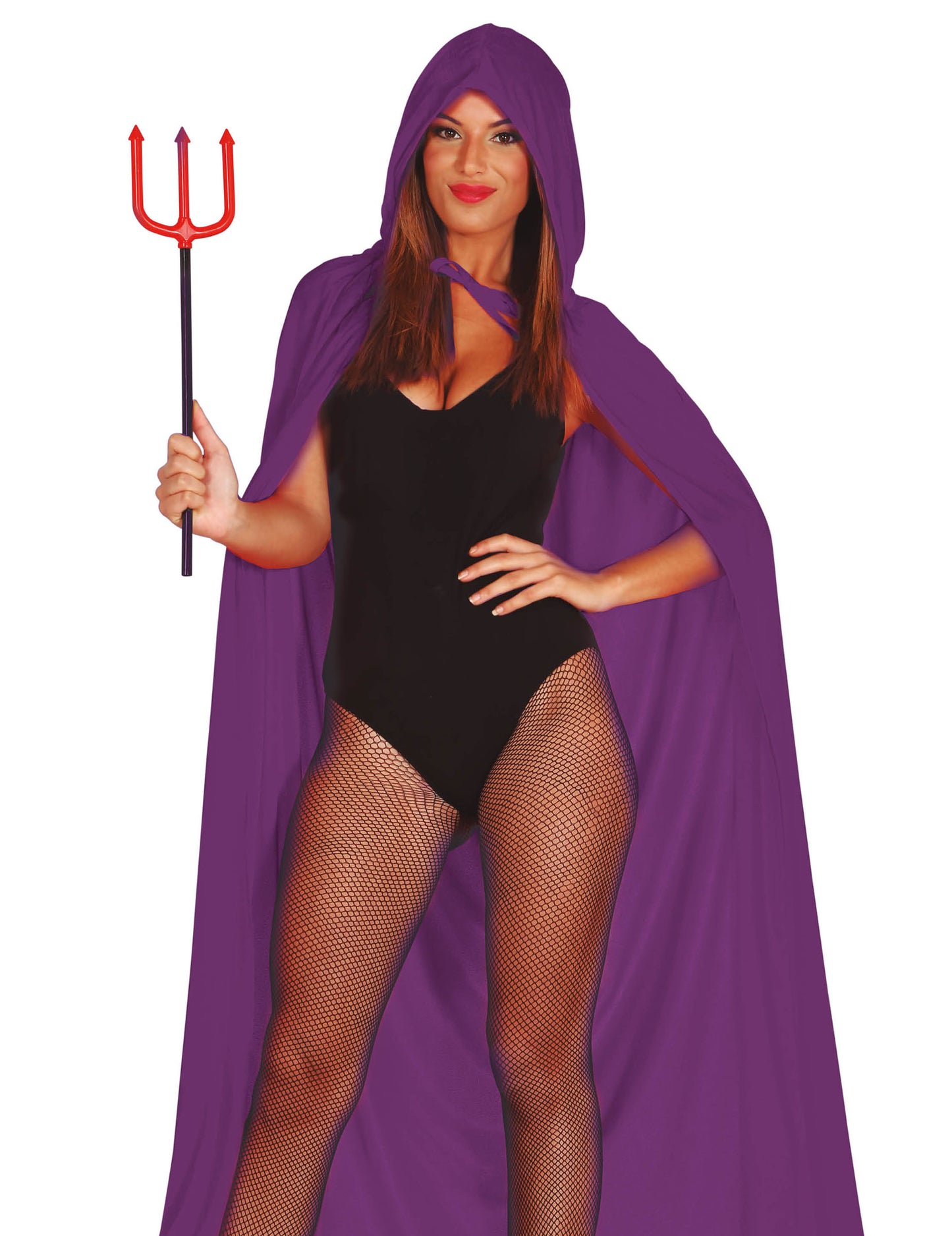 Fialový sametový plášť pro dospělé