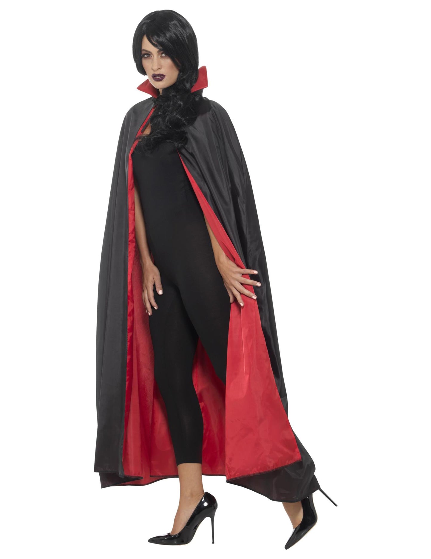 Reverzibilní upír Satin Cape 125 cm Halloween dospělý