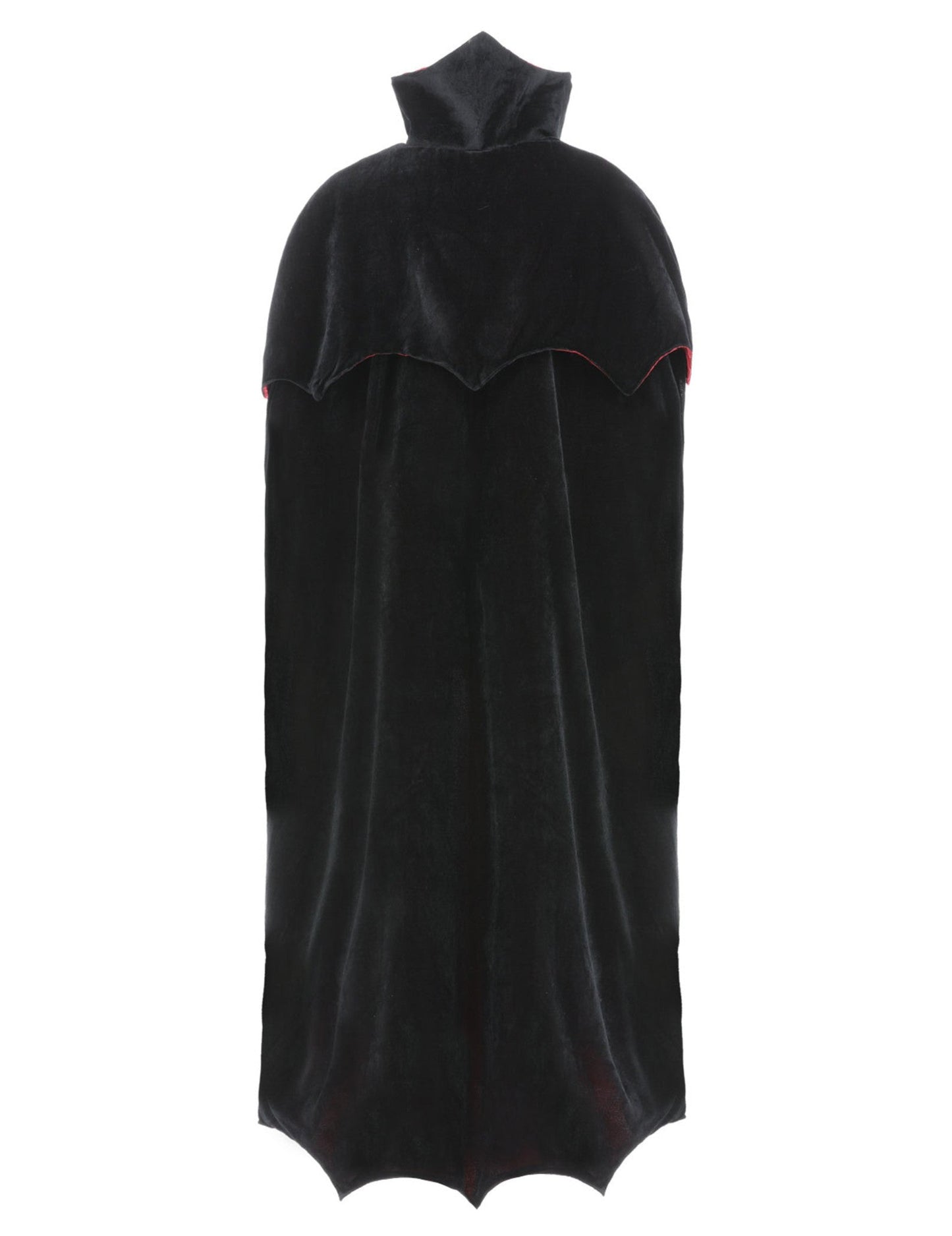 Vue de dos de la cape de vampire luxe en velours pour adulte
