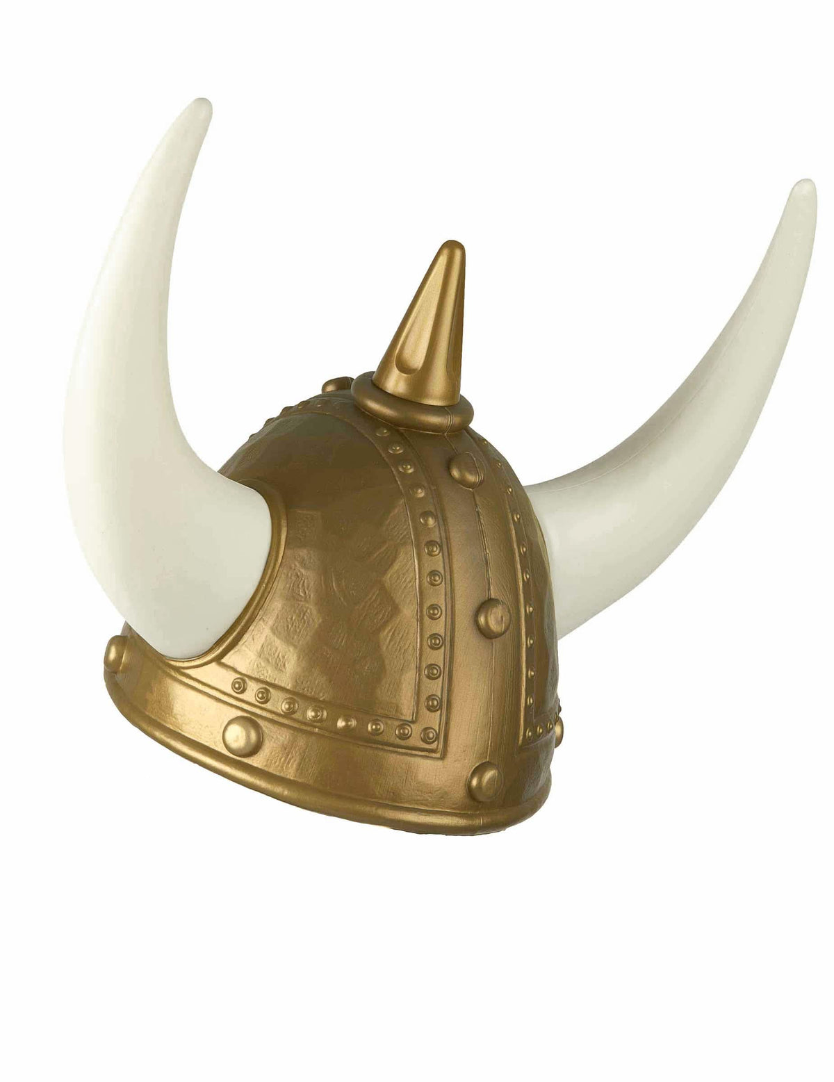 Boční pohled na vikingskou přilbu s rohy pro dospělý