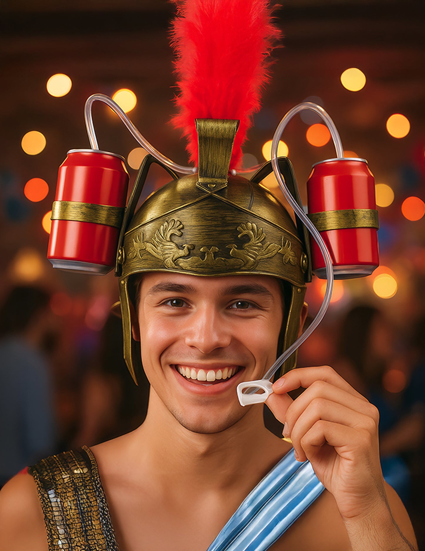 Casque anti-soif gladiateur adulte