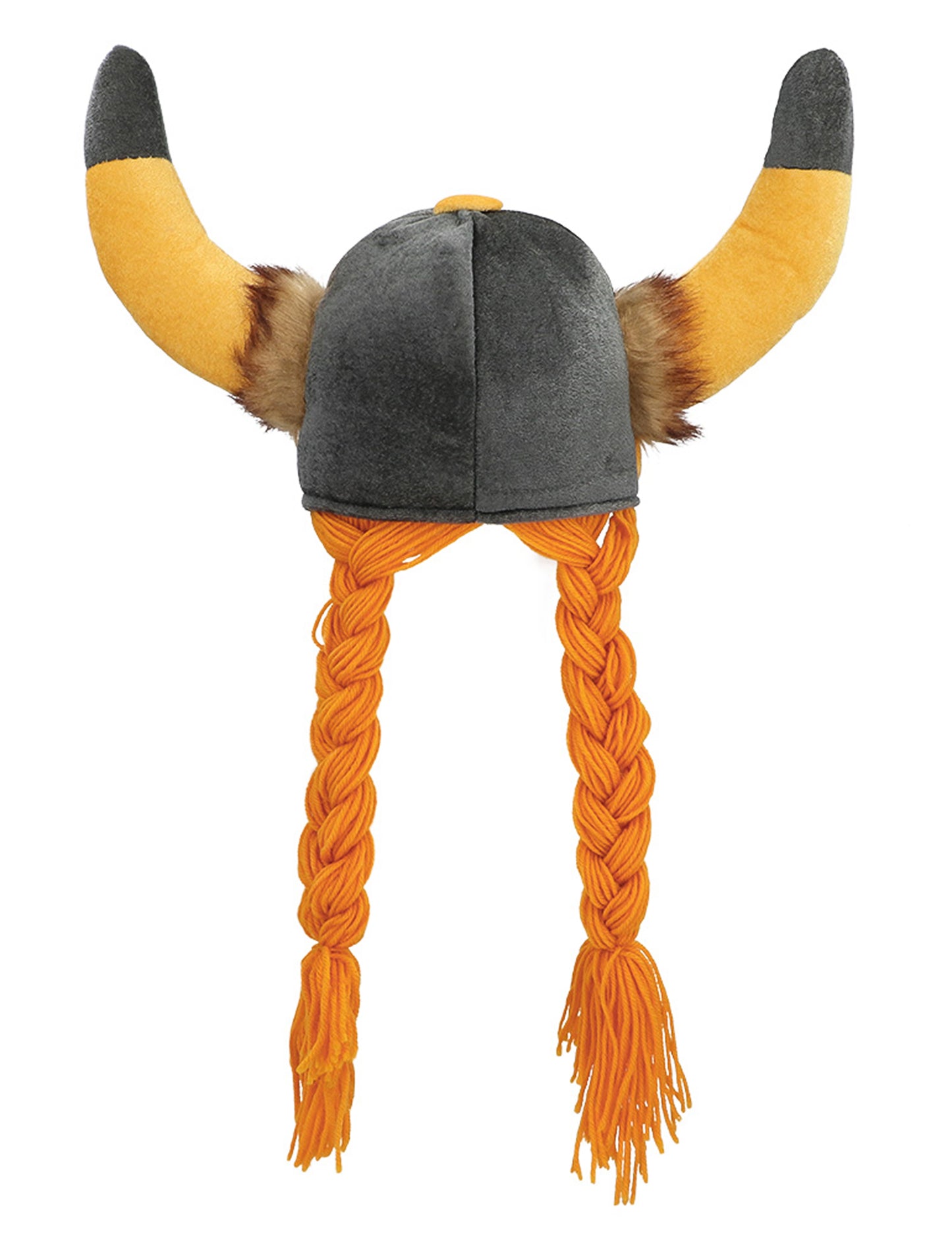 Détail des nattes orange du casque gaulois