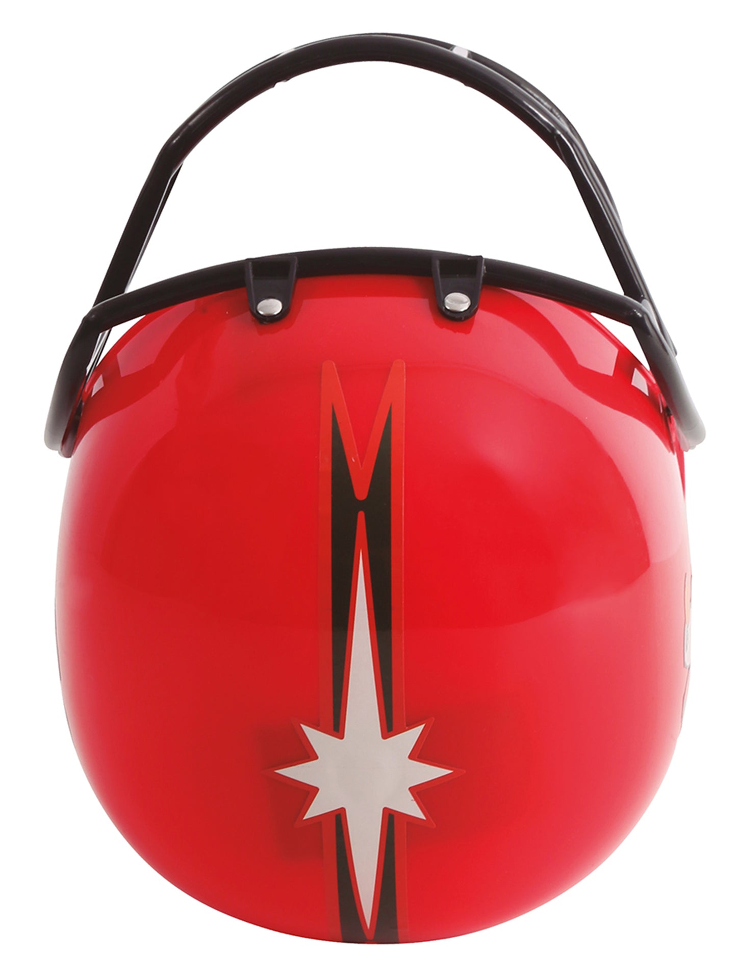 Dospělý fotbalista červená helma