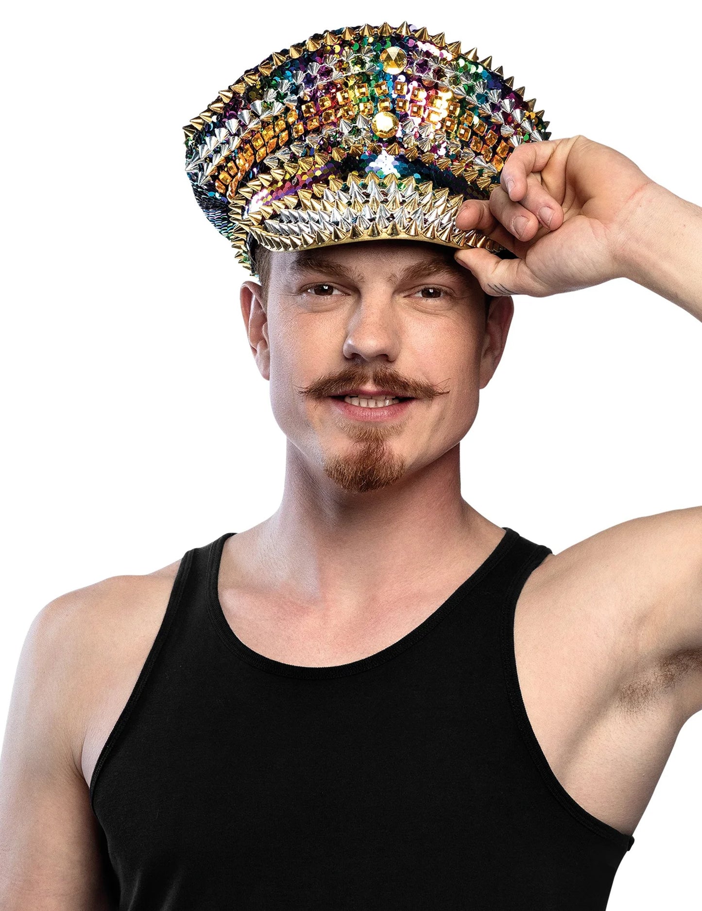 Duhová čepice s dospělými hřebíky
