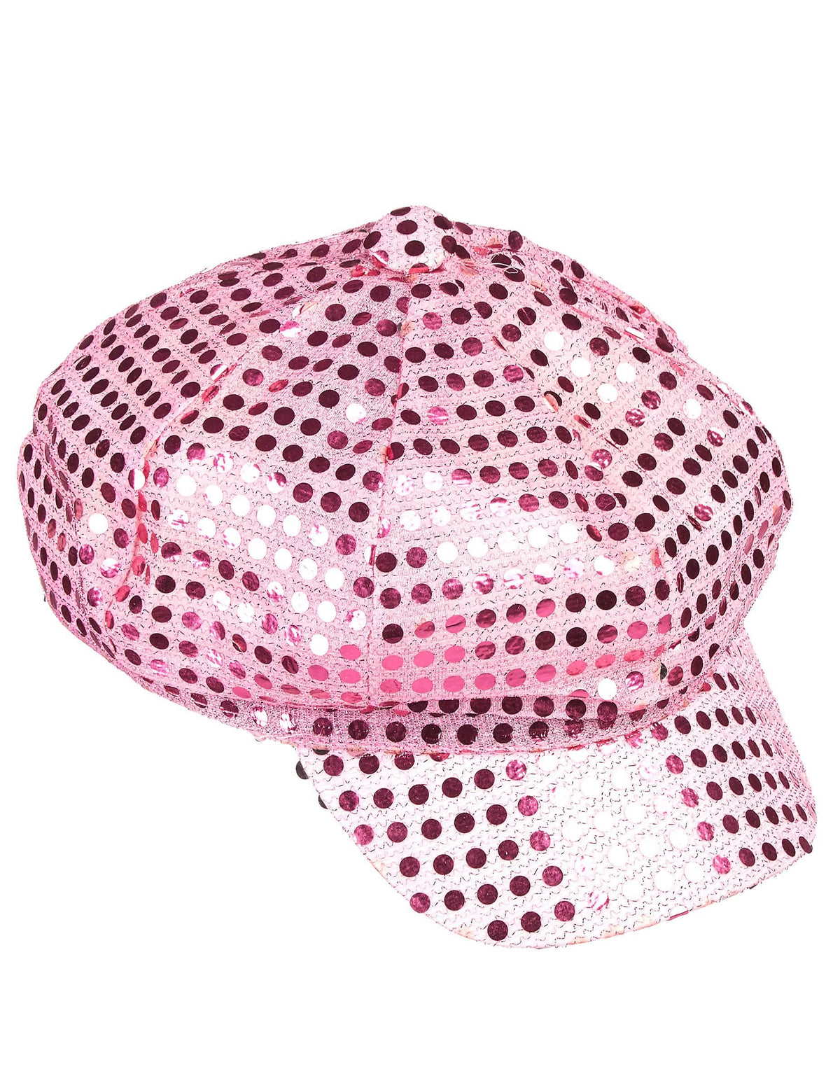 Boční pohled na disco čepici s flitry pro dospělý