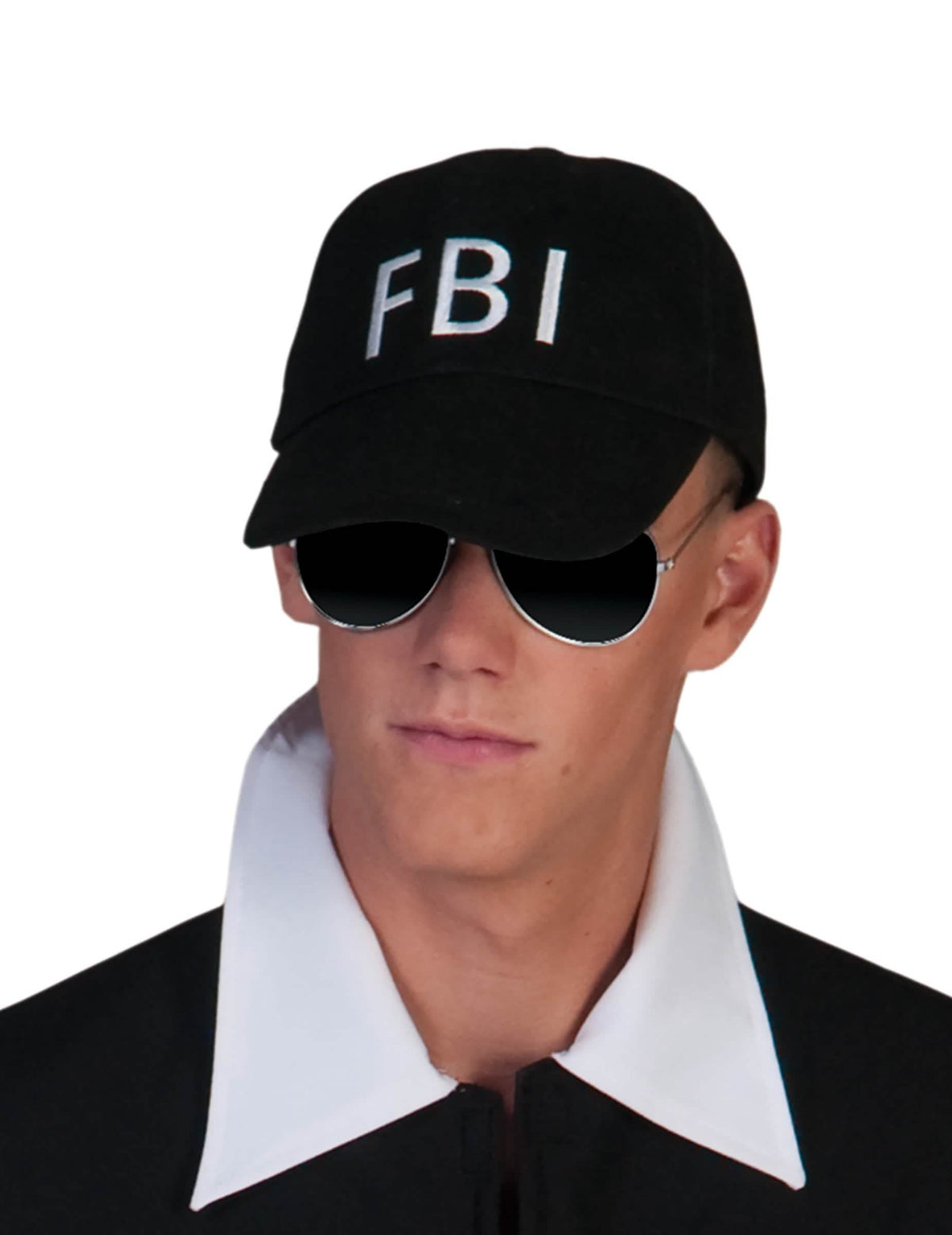 FBI čepice pro dospělý černá s bílým nápisem