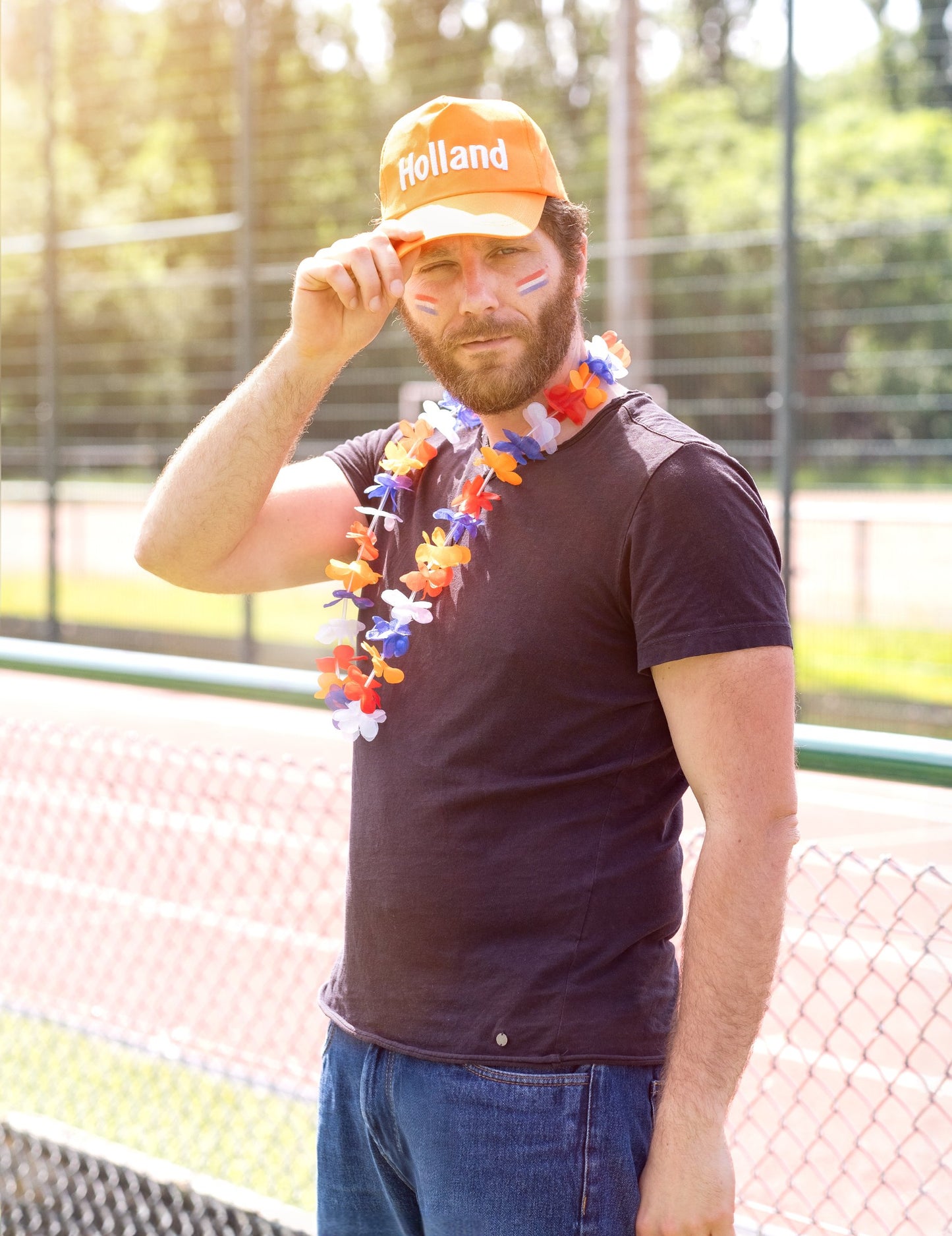 Oranžová čepice pro dospělé fanoušky Nizozemska