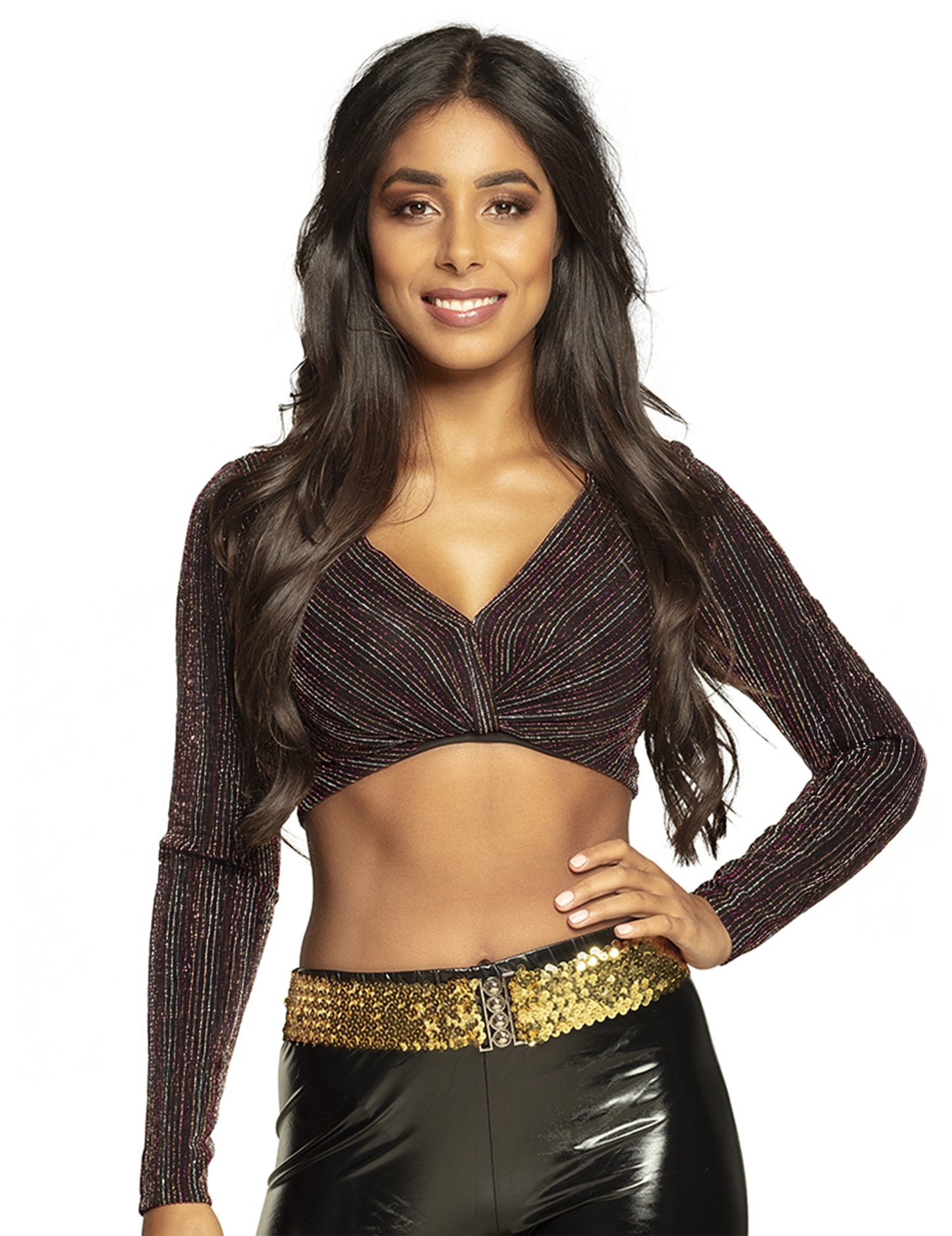 Zlatý flitrovaný pásek pro dospělé