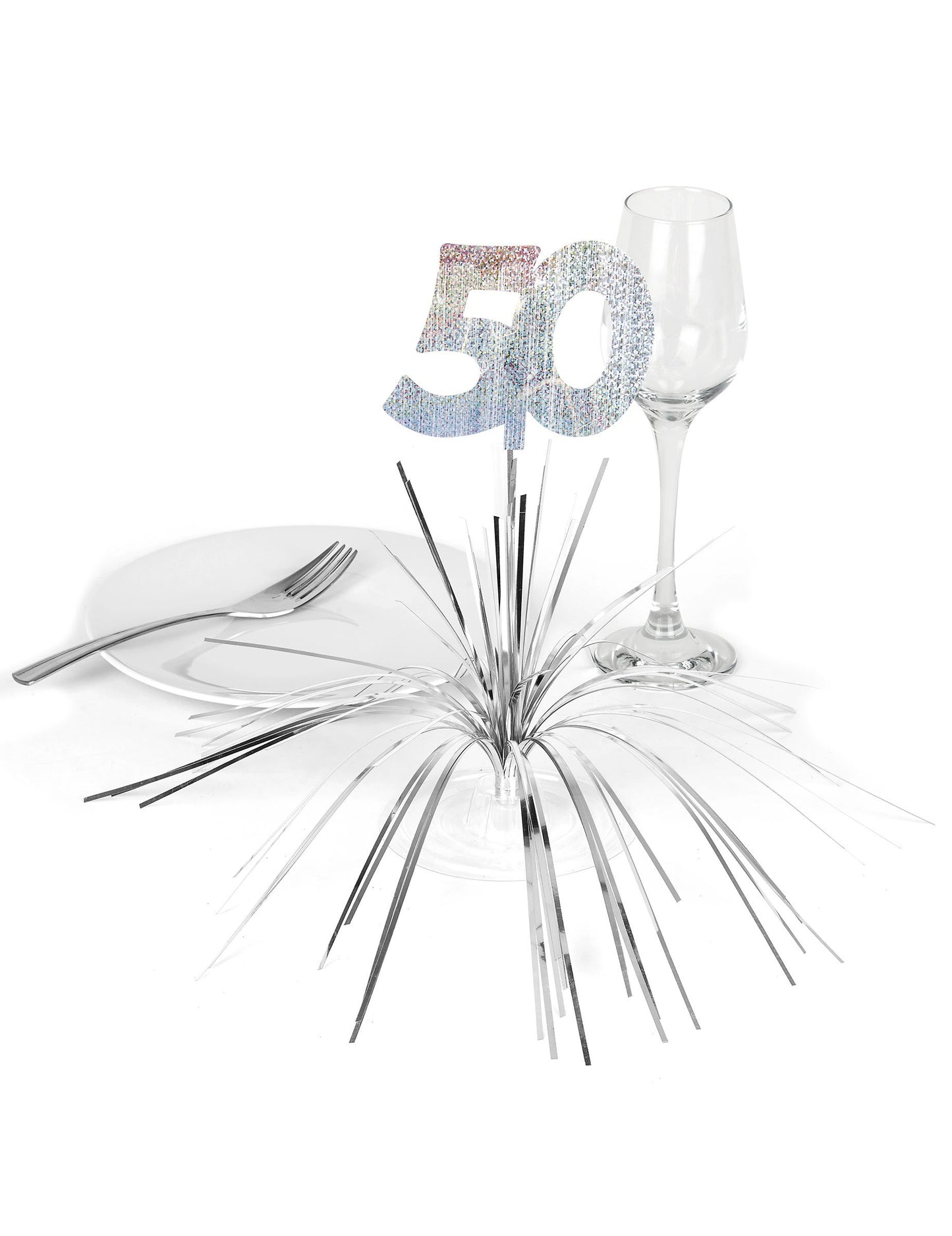 Mise en situation sur une table du centre de table 50 ans