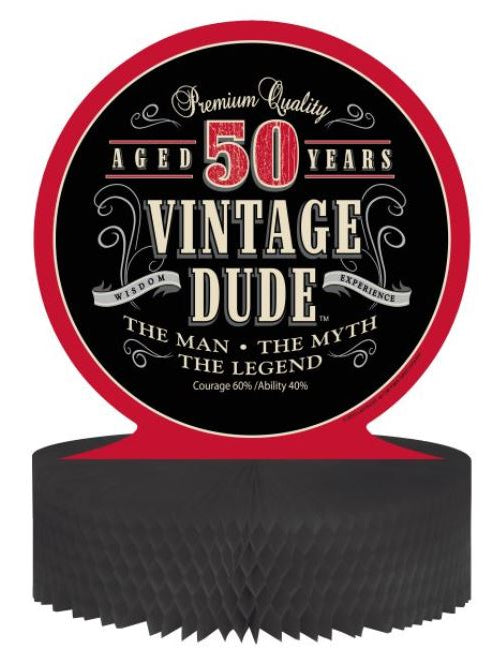 Vintage papírová dekorace s voštinou k 50. narozeninám 30 x 30 cm