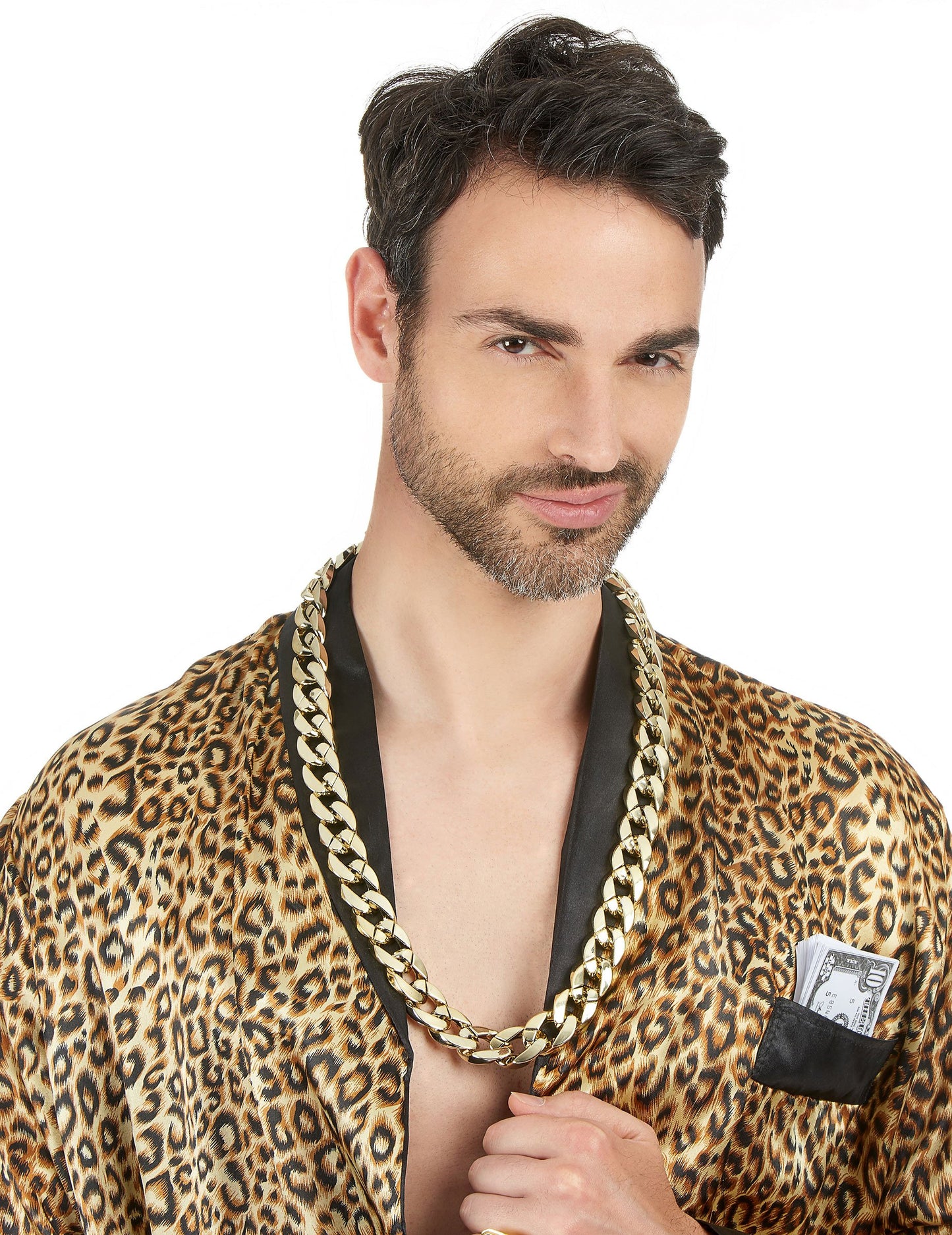 Zlatý řetízek s třpytkami pro dospělé