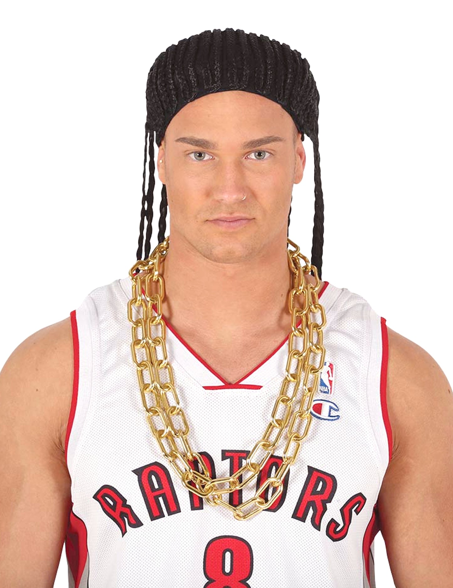 Velký zlatý síťovaný řetízek 84 cm dospělý