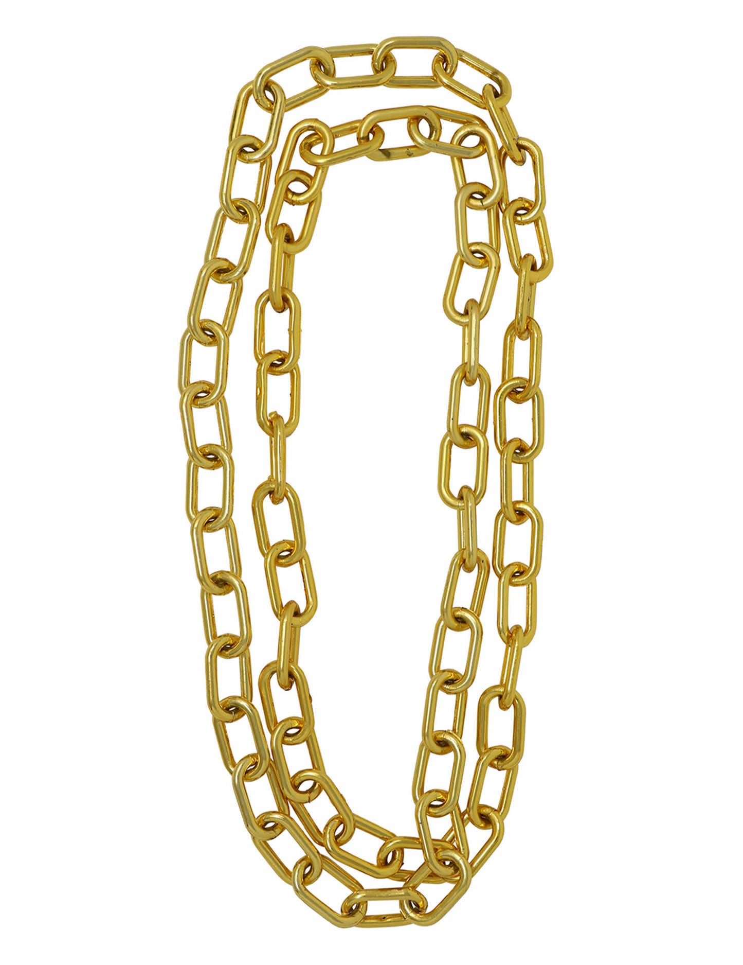 Velký zlatý síťovaný řetízek 84 cm dospělý