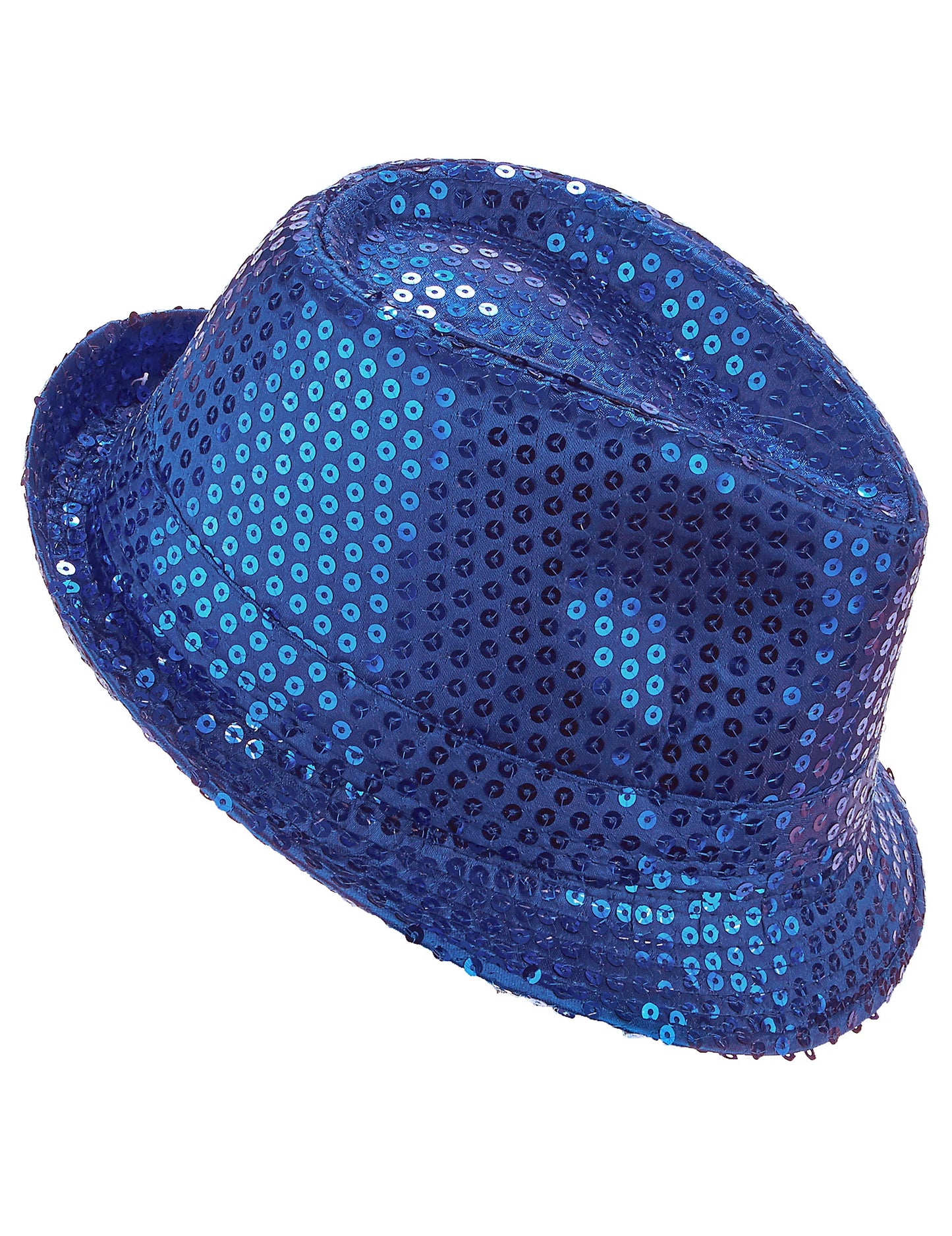 Chapeau borsalino à sequins bleu foncé adulte