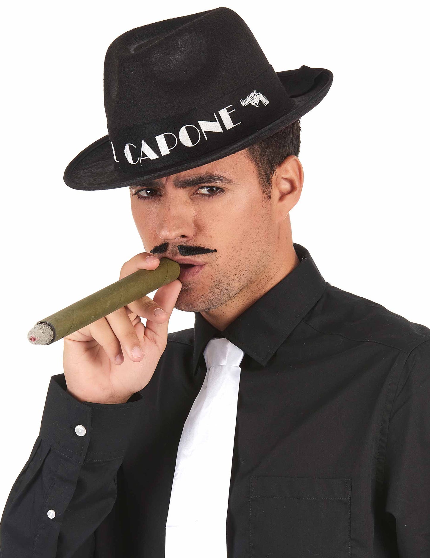 Al Capone černý klobouk borsalino pro dospělé