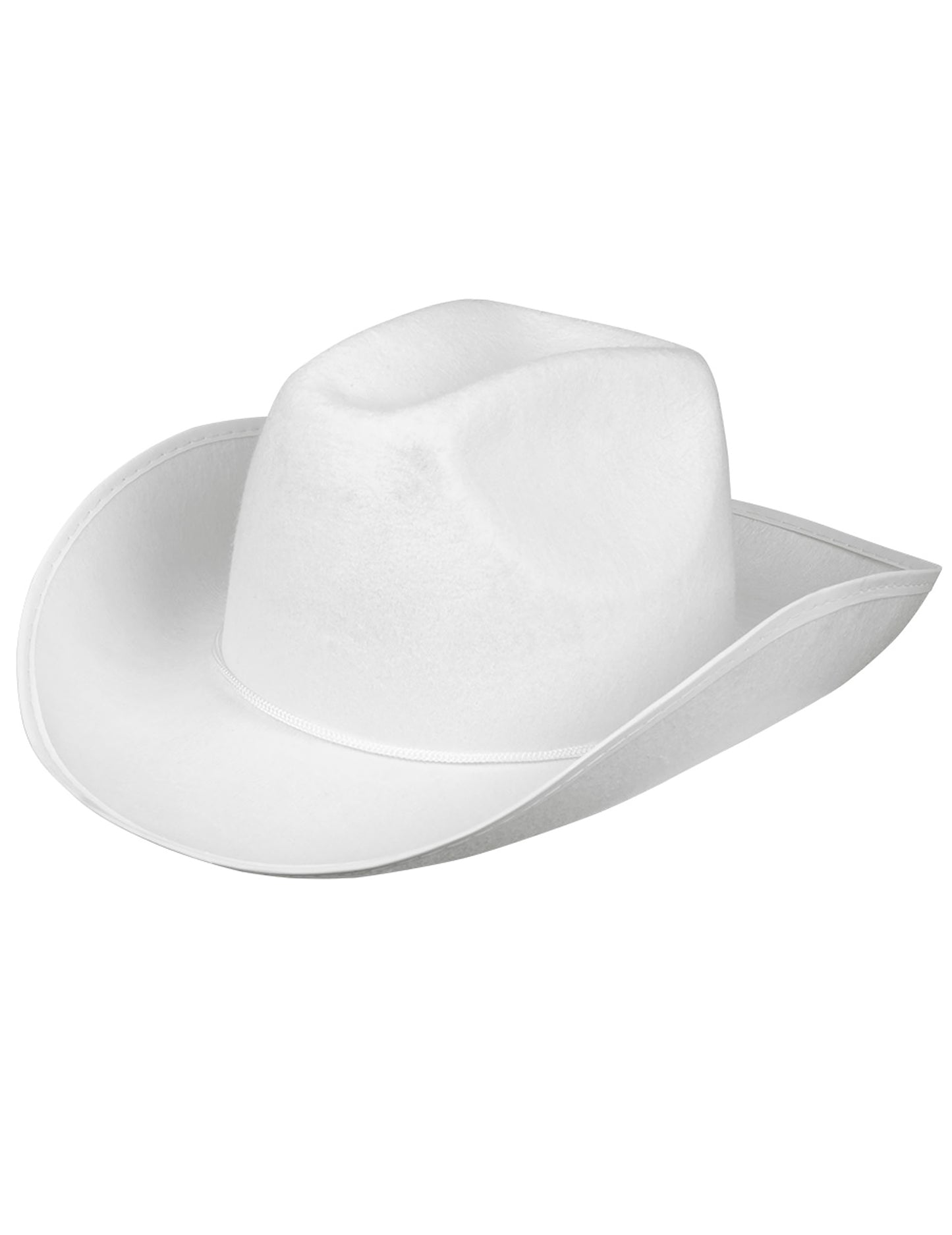 Bílý kovbojský klobouk pro dospělé se šňůrkou