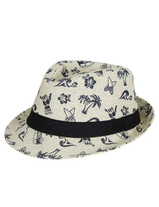 Vue de profil du chapeau d'été motif surf pour enfant