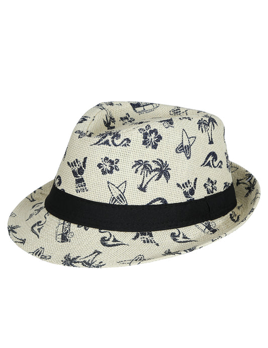Vue de profil du chapeau d'été motif surf pour enfant