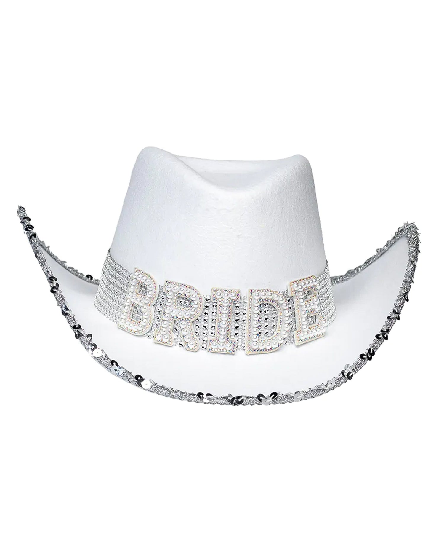 Kovbojský klobouk s kamínky pro dospělé nevěsty