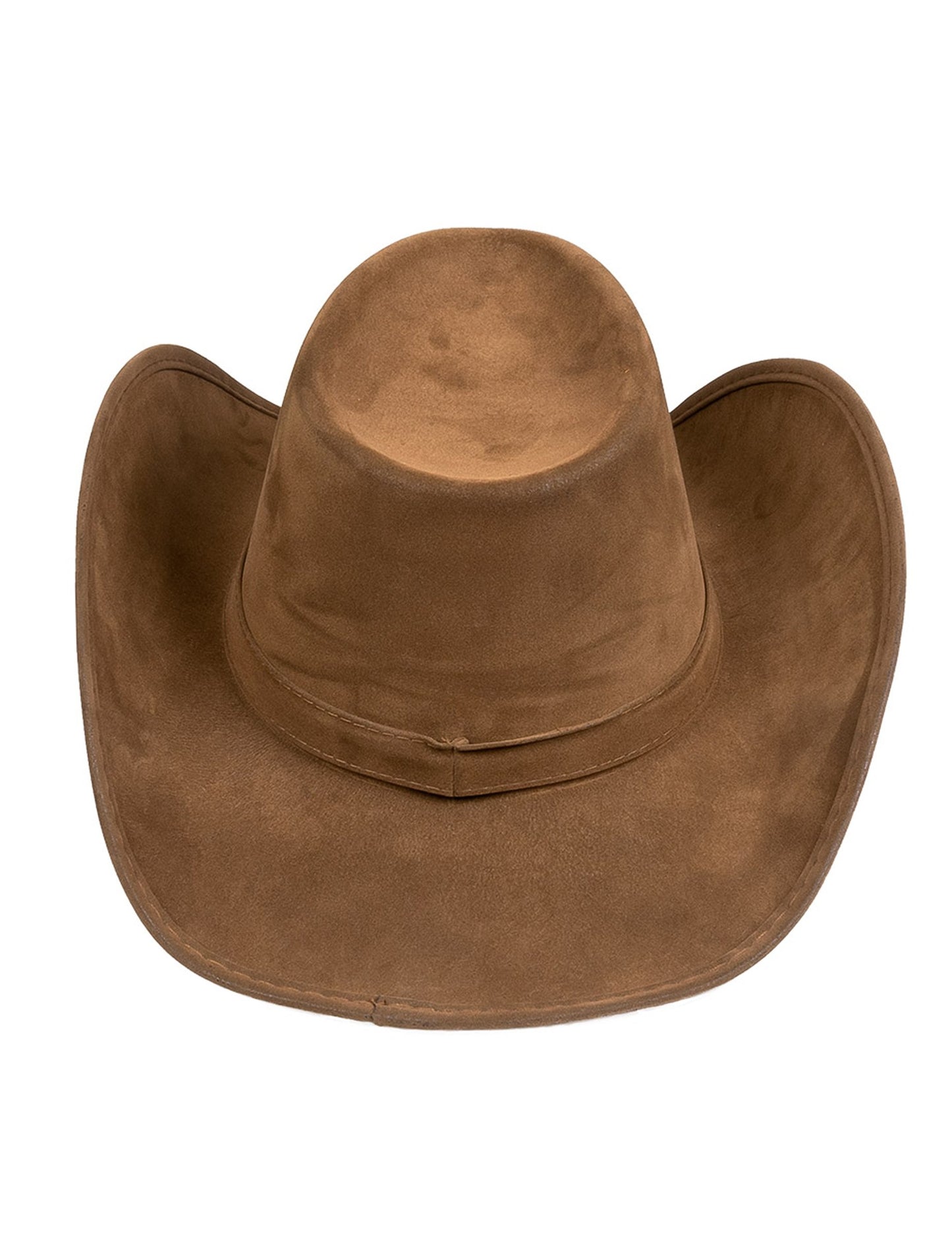 Chapeau de cowboy effet peau marron adulte
