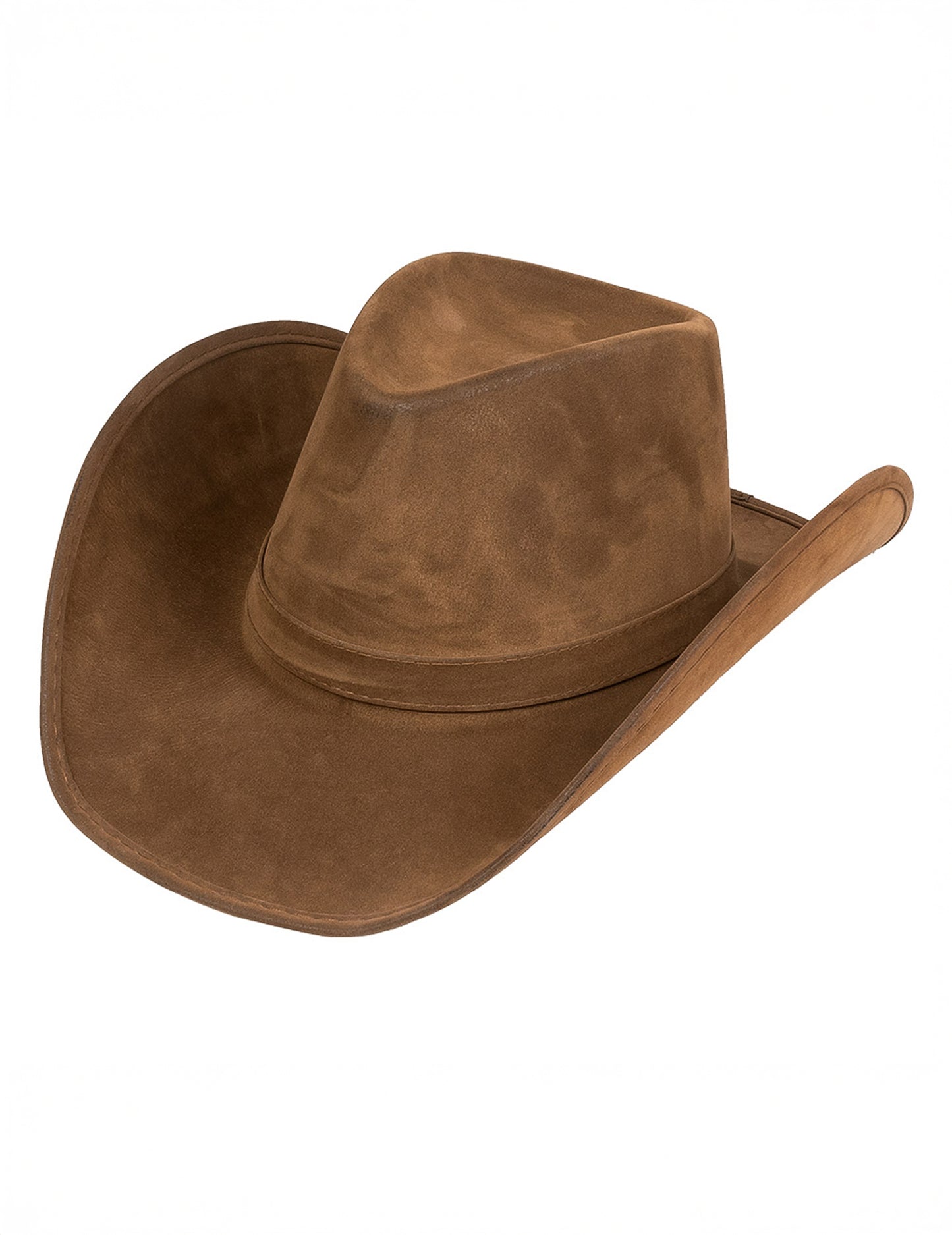 Chapeau de cowboy effet peau marron adulte