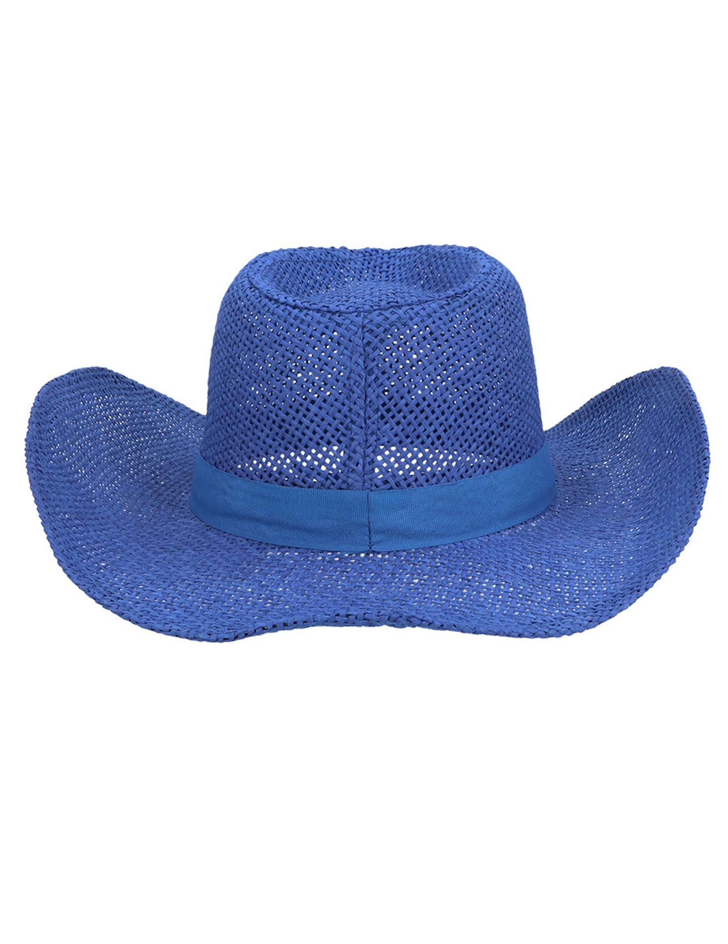Modrý pletený kovbojský klobouk pro dospělé