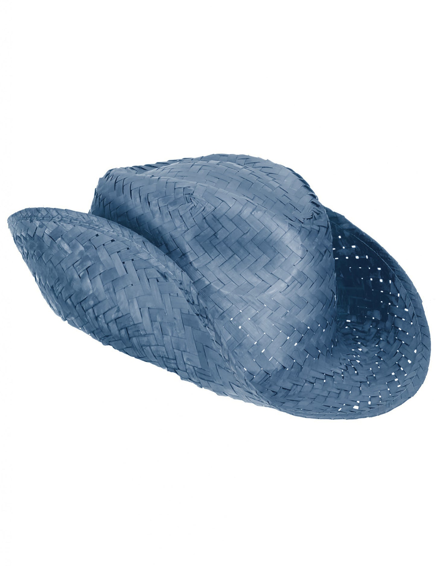 Dospělý modrý západní slaměný klobouk