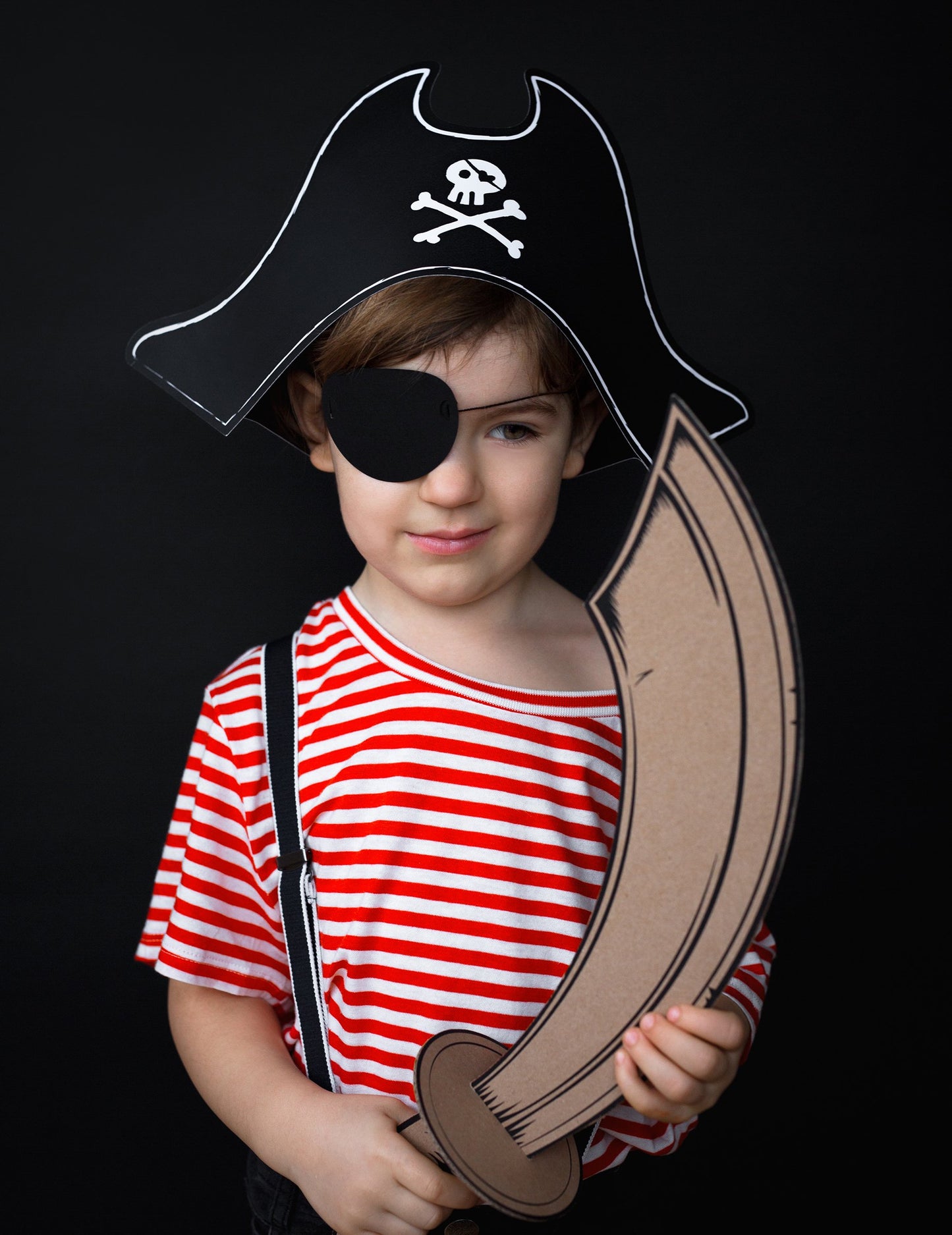 Dětský pirátský klobouk a páska přes oko