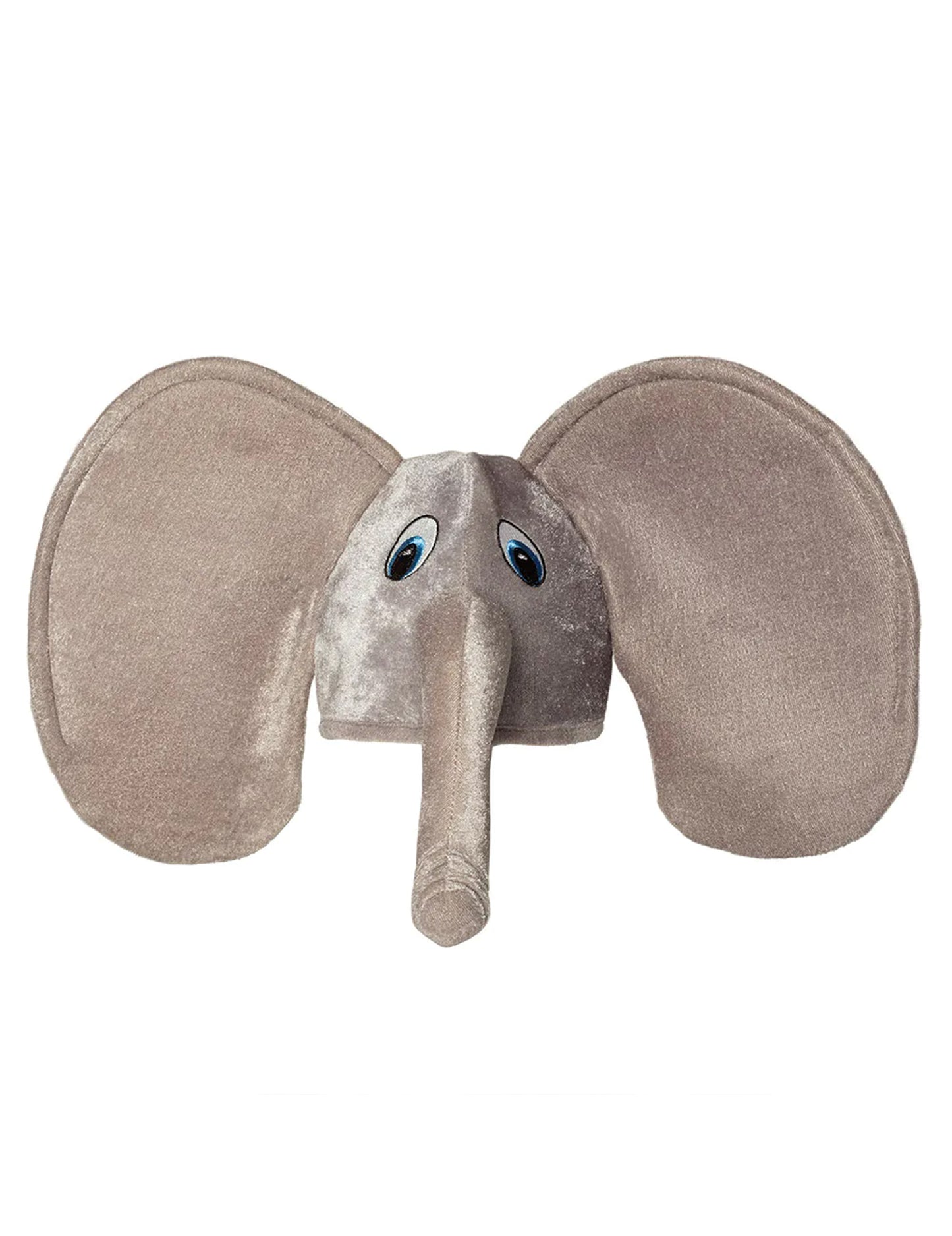 Pohled zepředu na klobouk slona pro dospělé