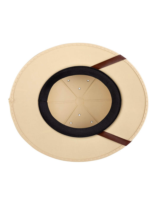 Vue de dessous du chapeau explorateur de la jungle adulte