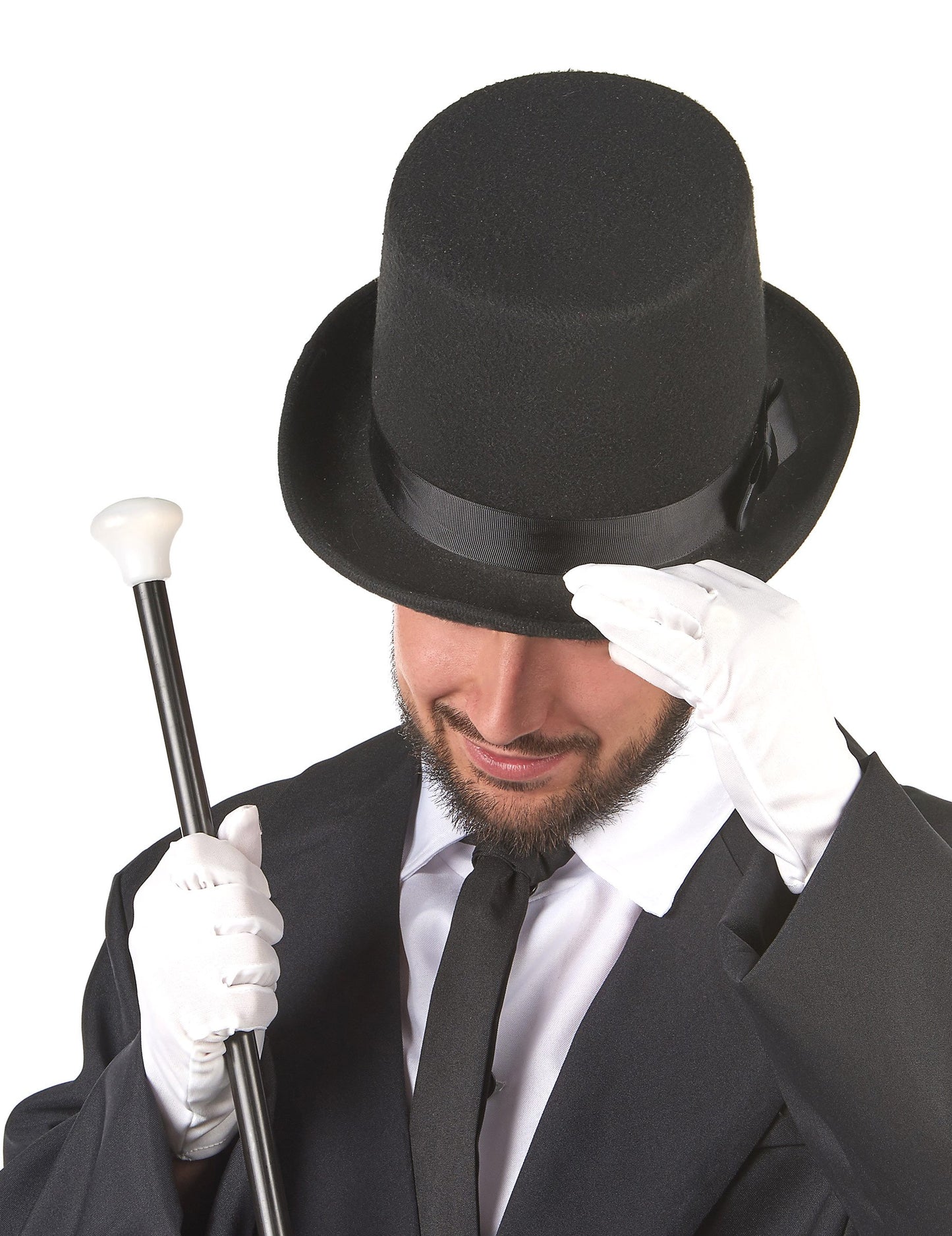 Černý cylindr s mašlí pro dospělé