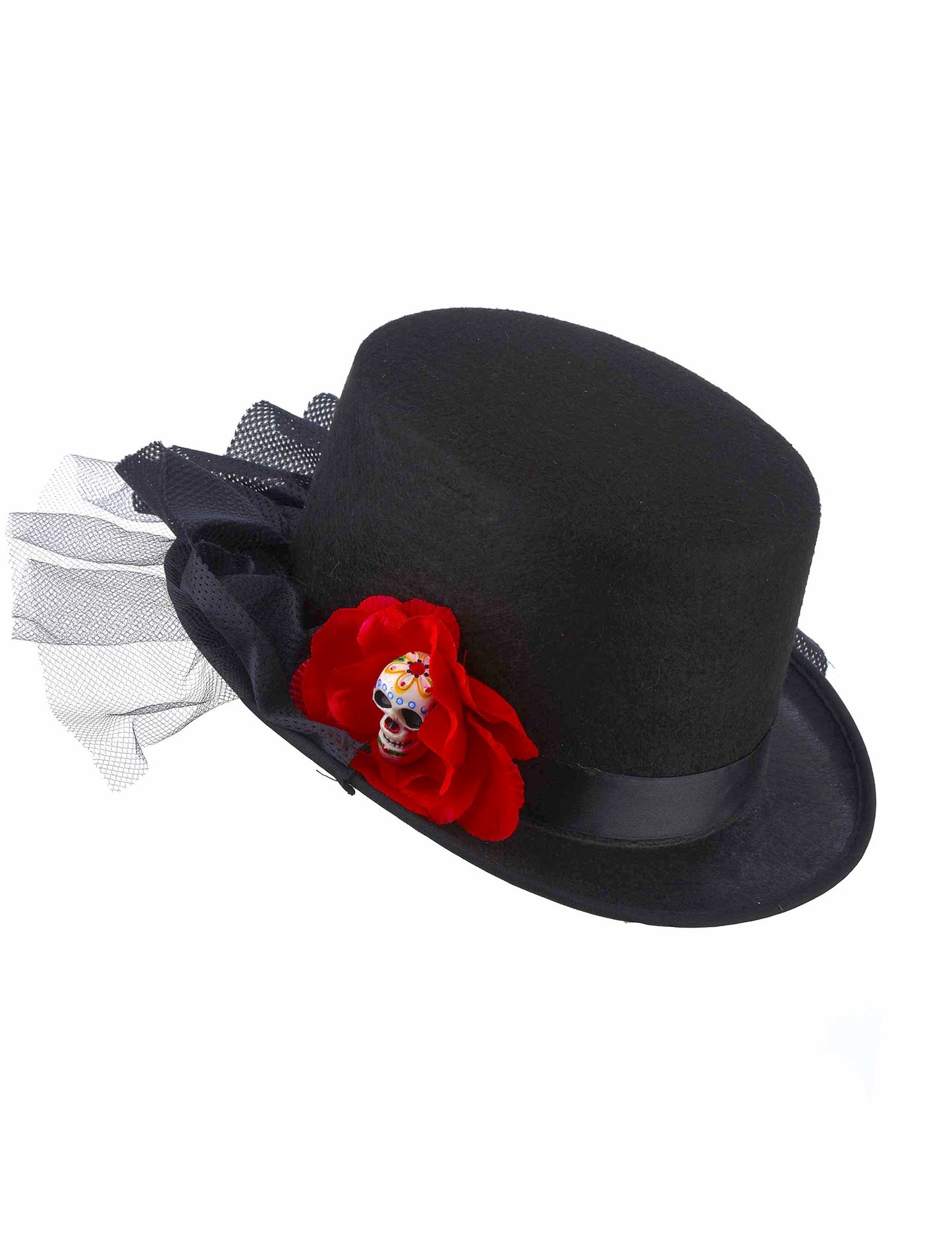 Černý hat hat Hat Skull lebka dia de los muertos dospělý