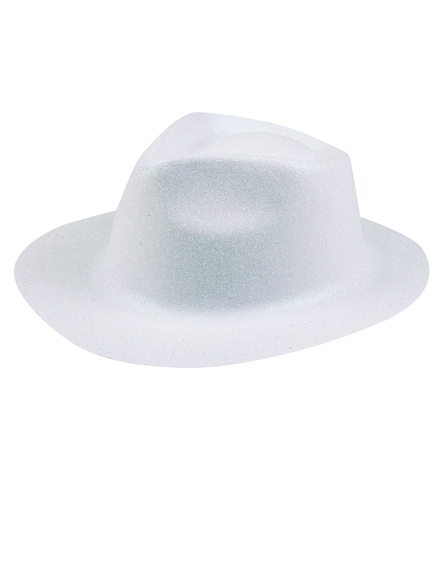 Bílý flitrovaný klobouk pro dospělé