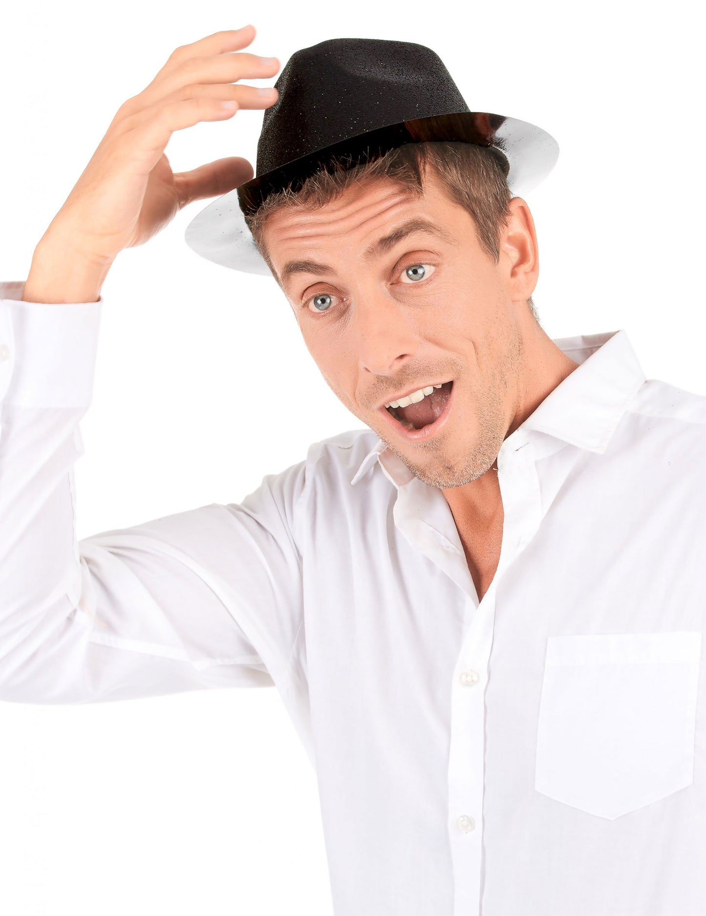 Černá flitrovaná čepice pro dospělé