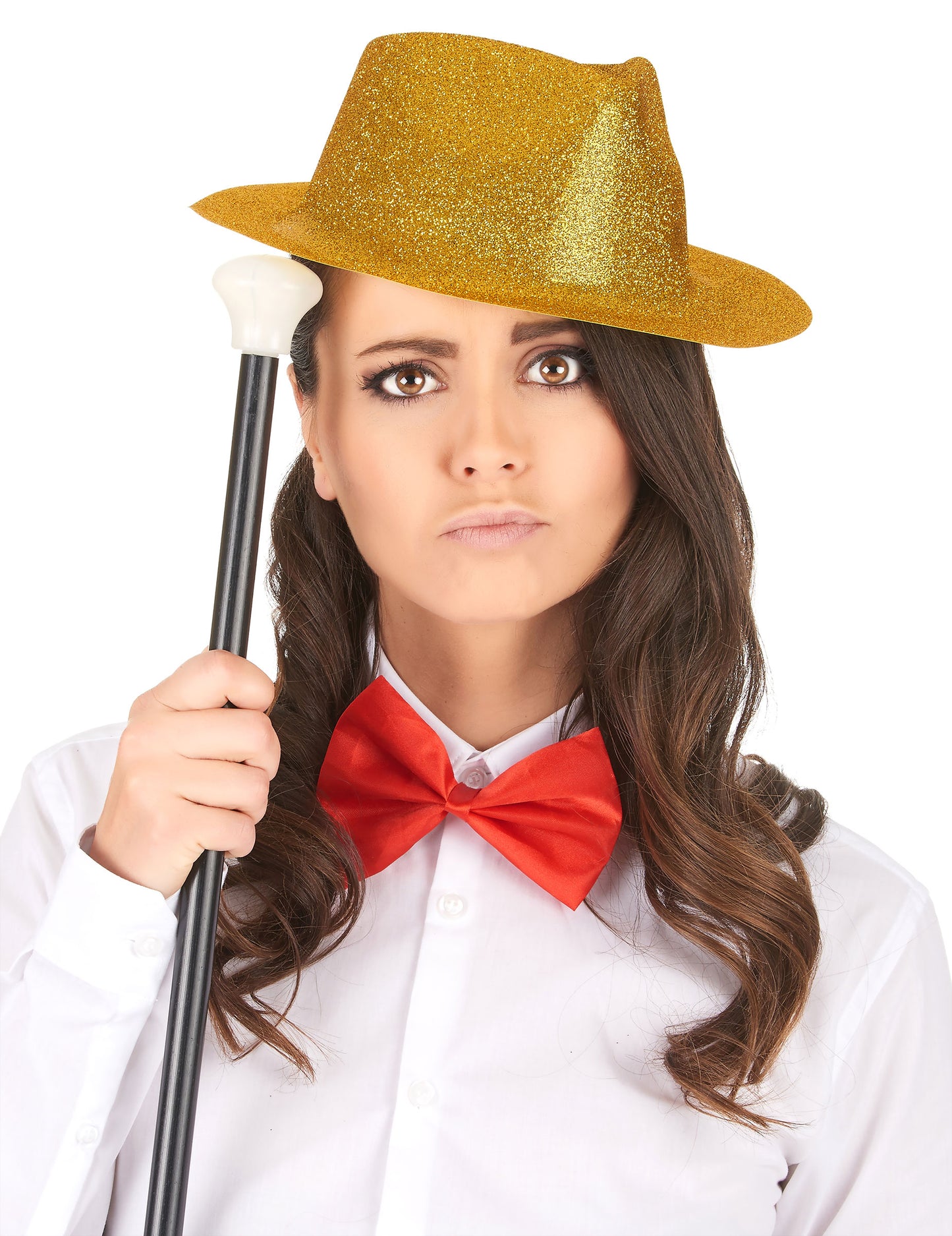 Zlatý flitrovaný klobouk pro dospělé