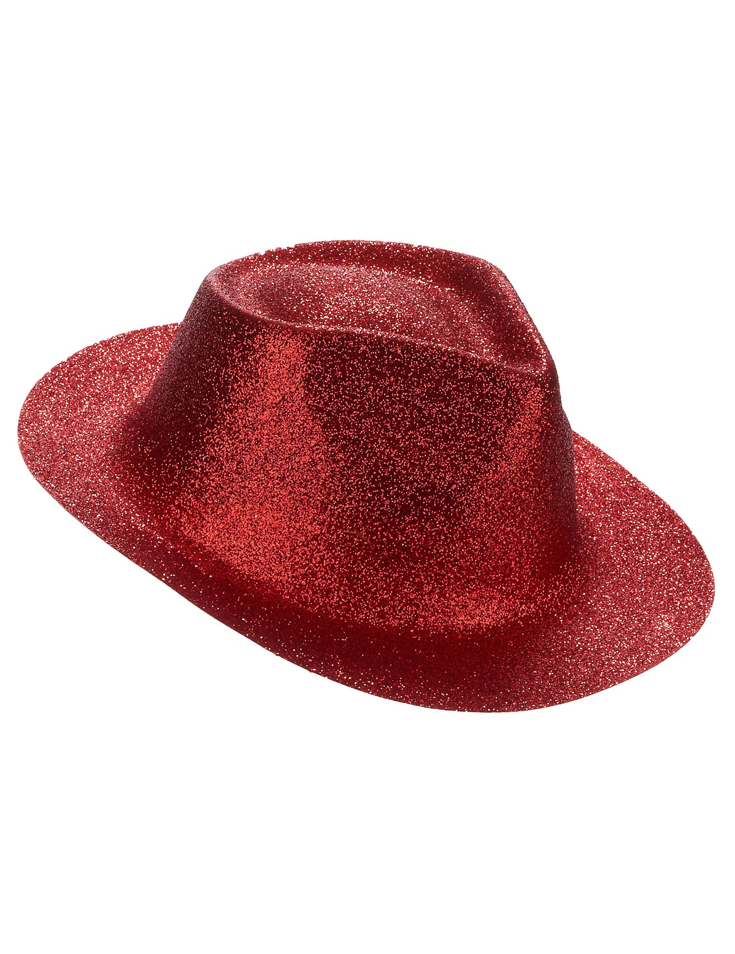 Červená flitrovaná čepice pro dospělé