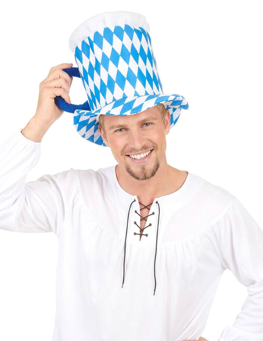 Modrobílý pivní klobouk pro dospělé