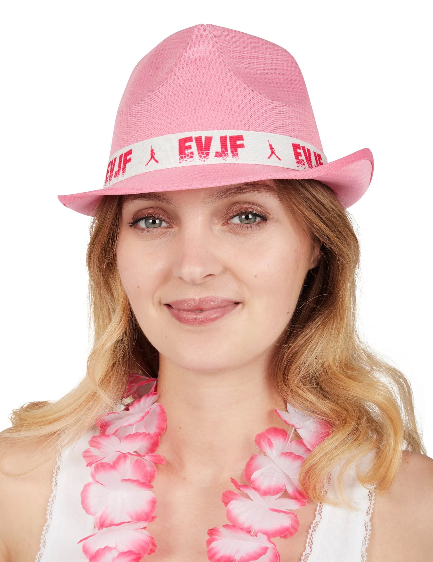Růžový klobouk pro dospělé na rozlučku se svobodou