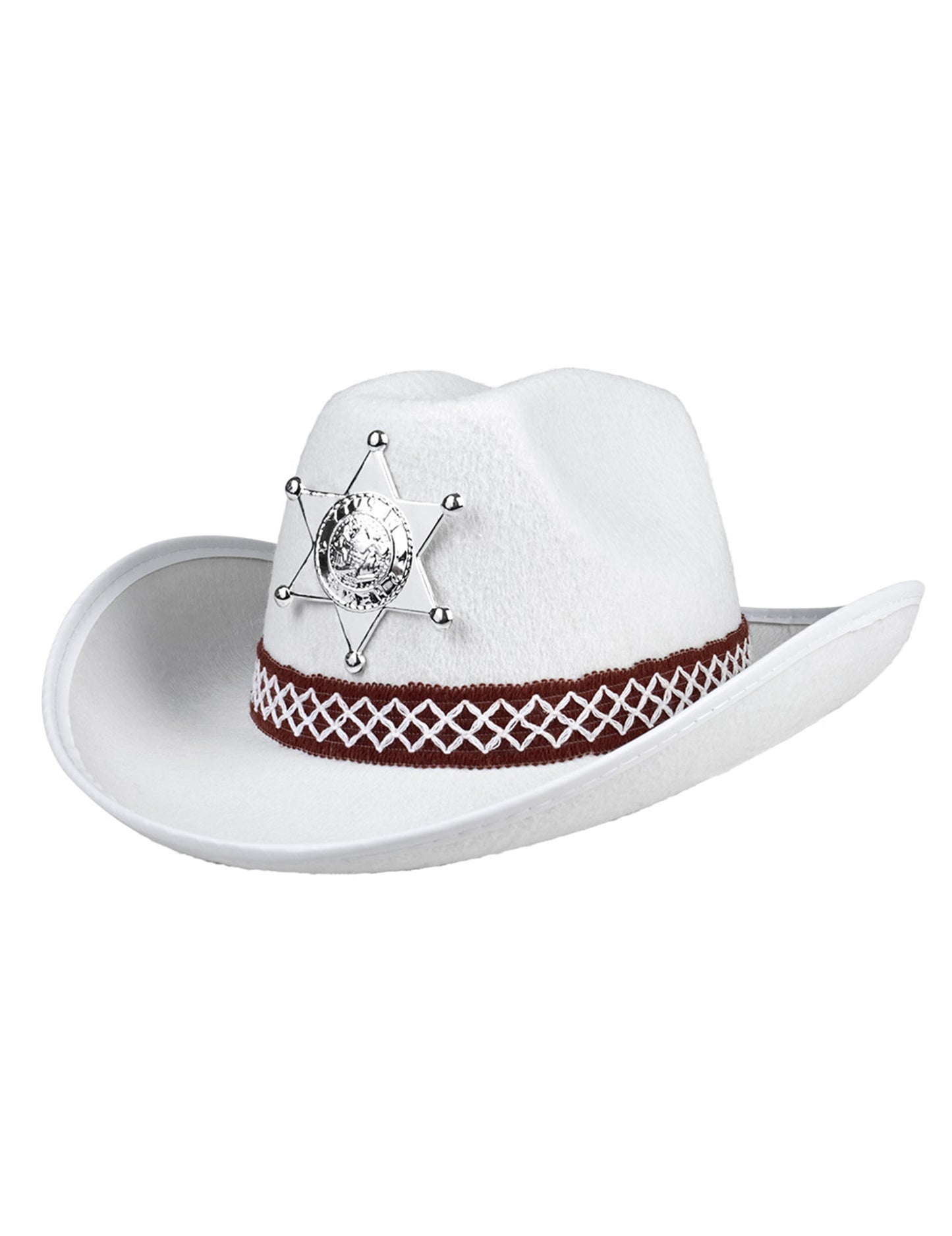 Dětská bílá šerifská čepice