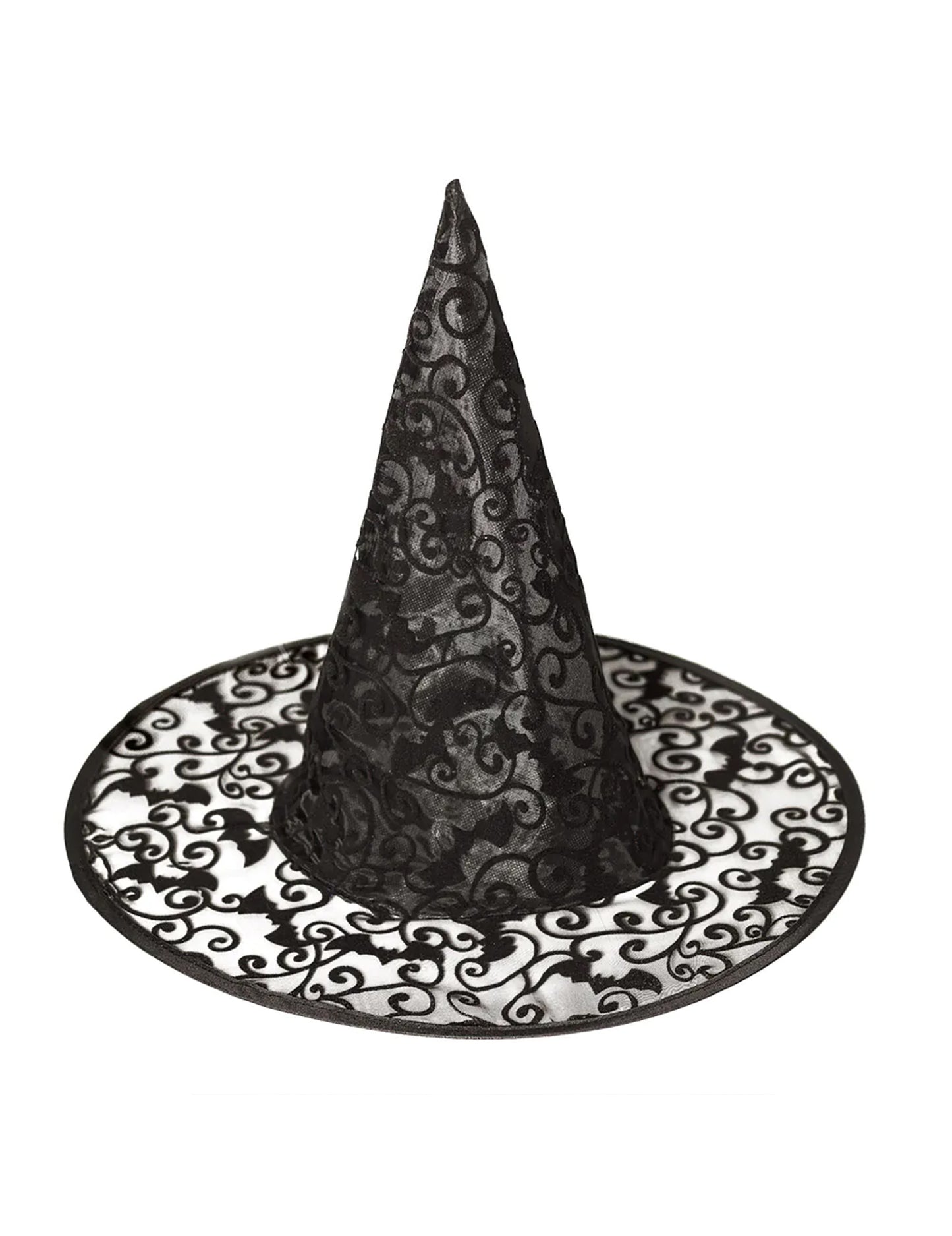 Halloweenská krajková čarodějnická čepice pro dospělé