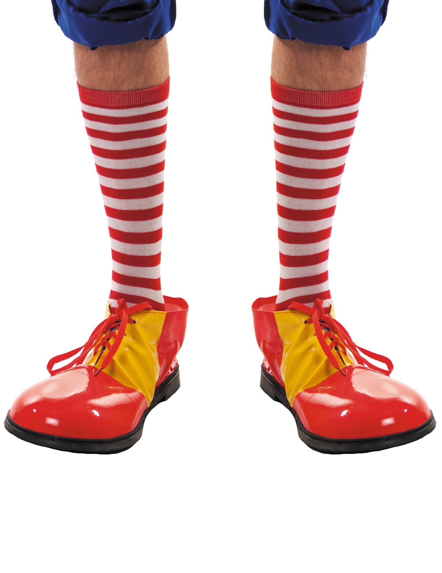 Dospělé červenobílé pruhované ponožky