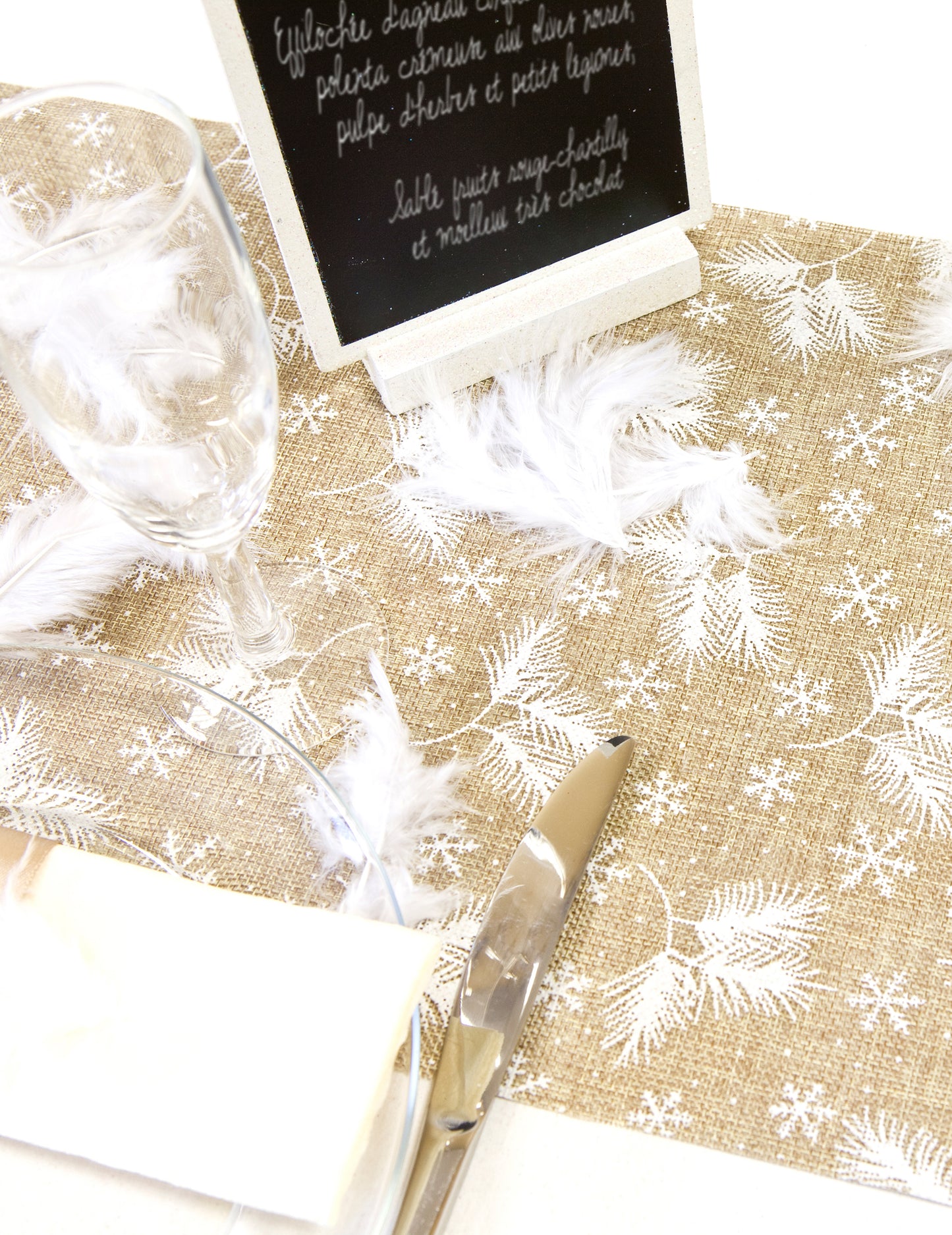 Ubrus z juty a přírodního fleecu 4m x 28m cm