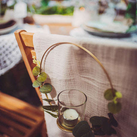 Krémový bavlněný běhoun na stůl 30 cm x 3 m