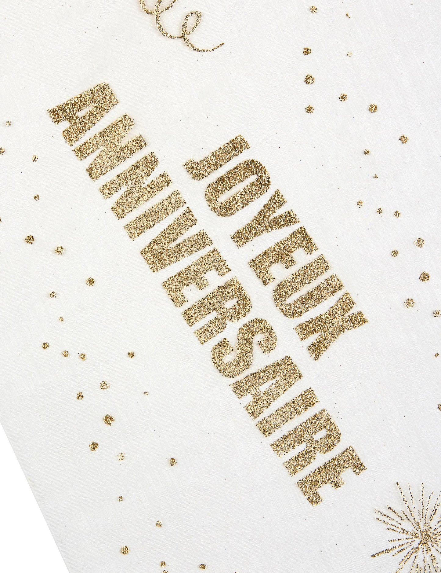 Zlatý organzový ubruslík k narozeninám 29 cm x 5 m