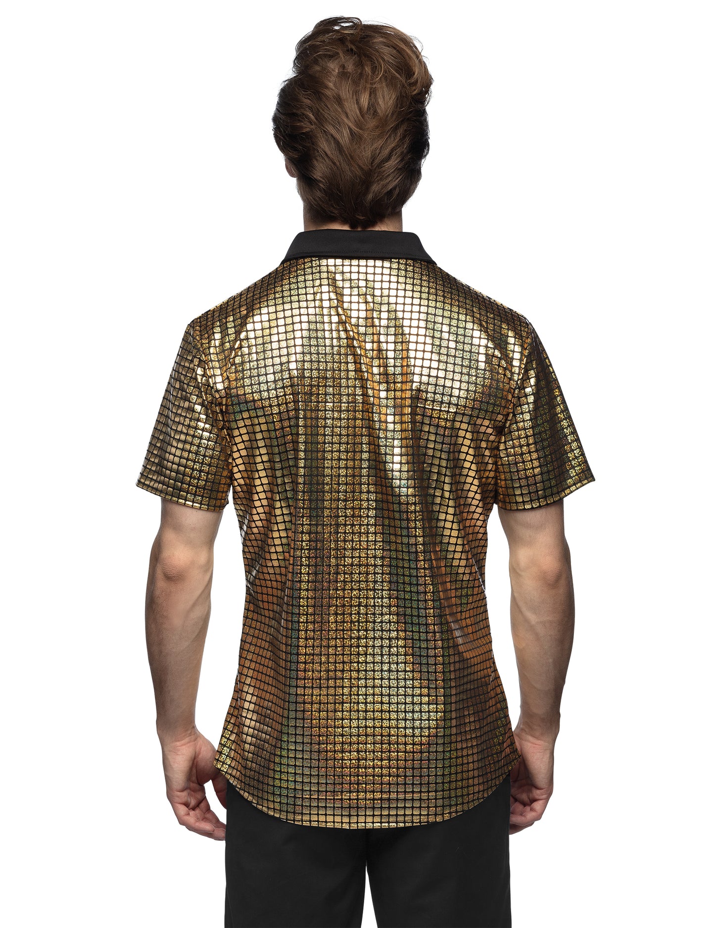 Pánské zlaté tričko s disco koulí