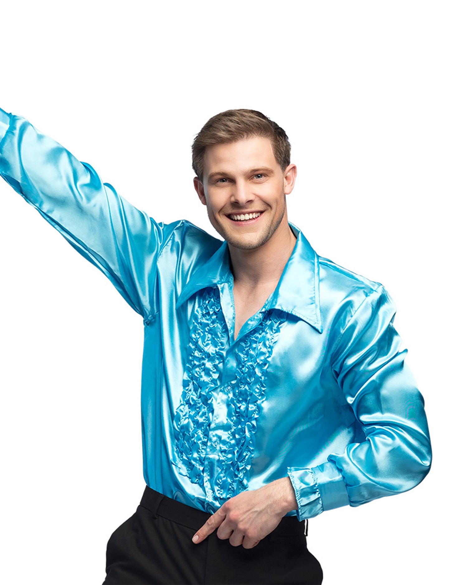 Pánské světle modré disko tričko