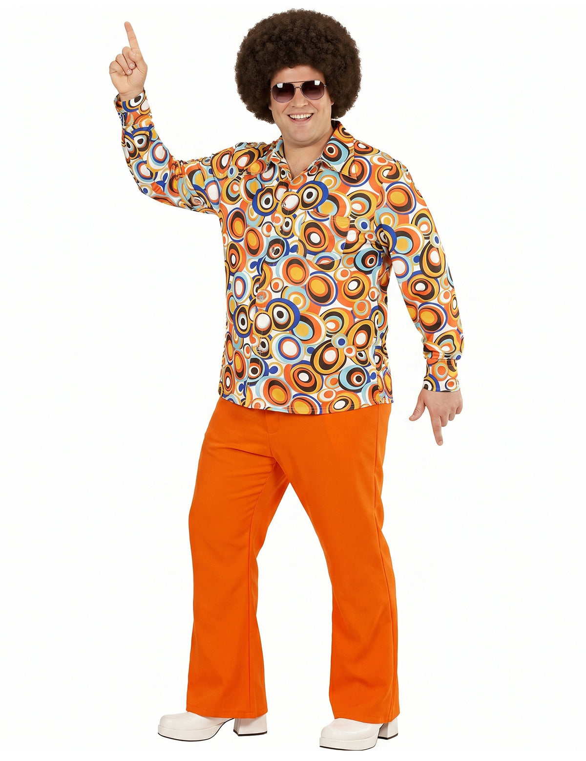 Pánské tričko s groovy motivem bublin ve stylu 70. let