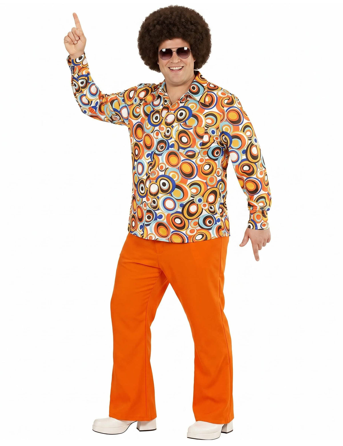 Pánské tričko s groovy motivem bublin ve stylu 70. let